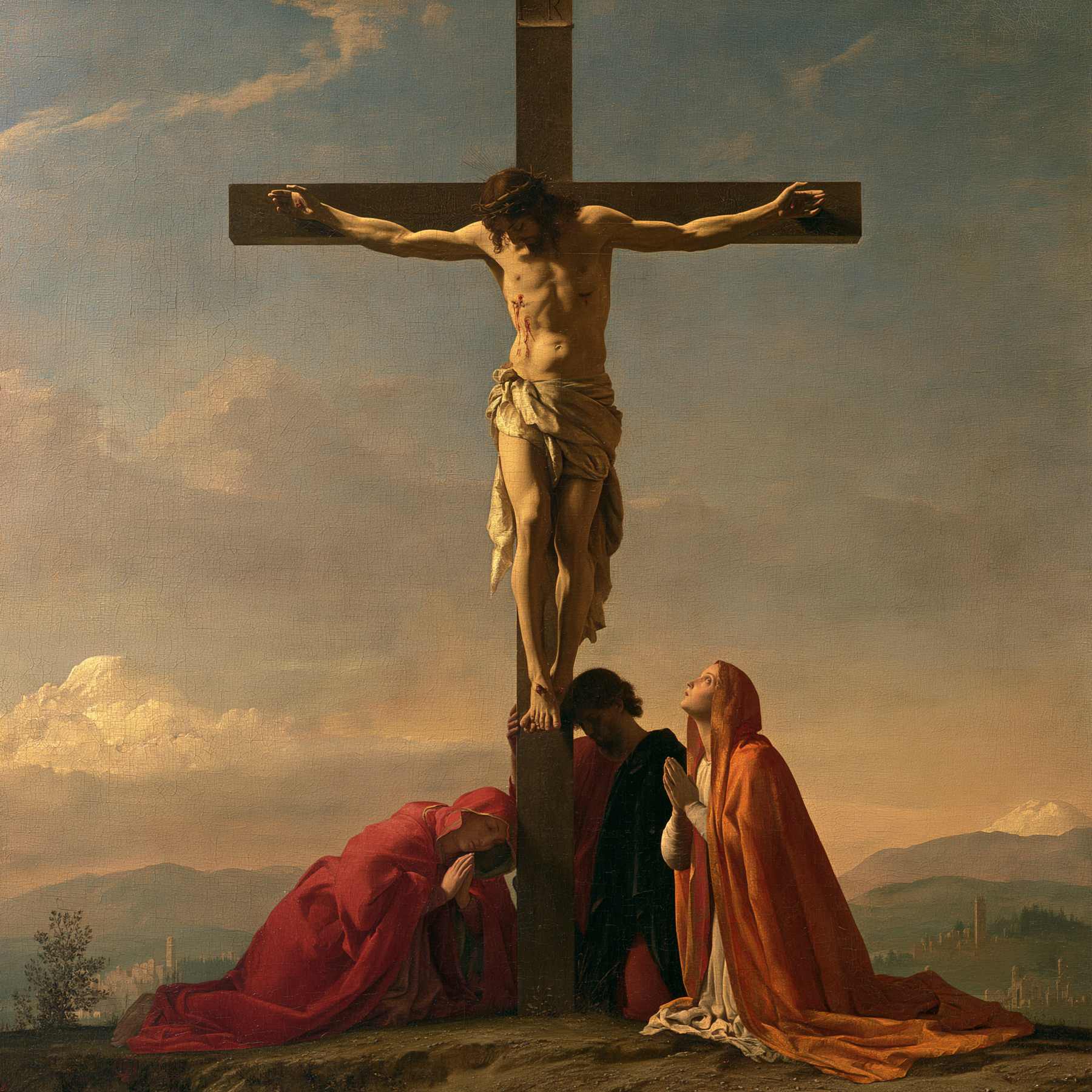La Crucifixion — Renaissance florentine · Carré n° 3 — aperçu de la finition sélectionnée