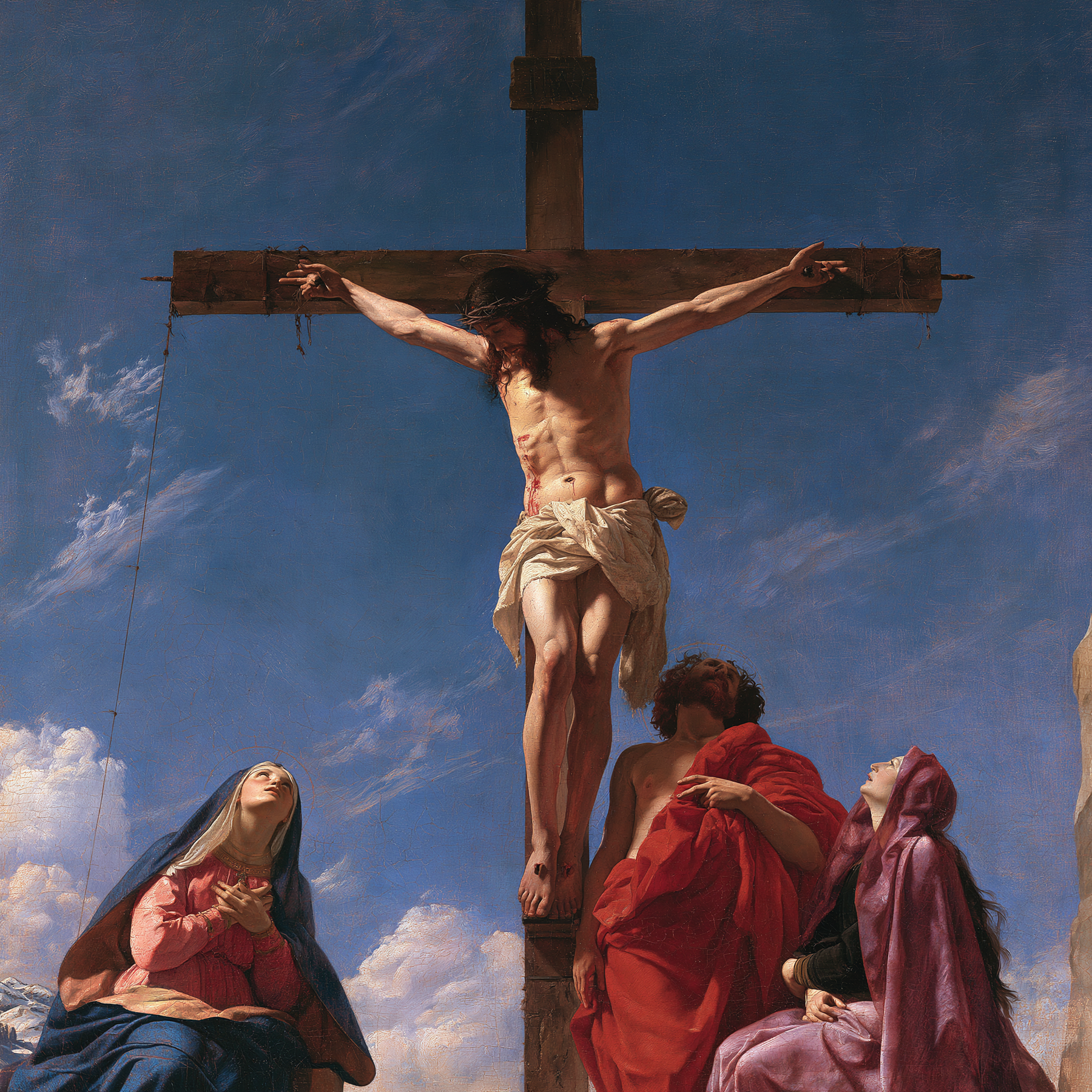 La Crucifixion — Renaissance florentine · Carré n° 4 — aperçu de la finition sélectionnée