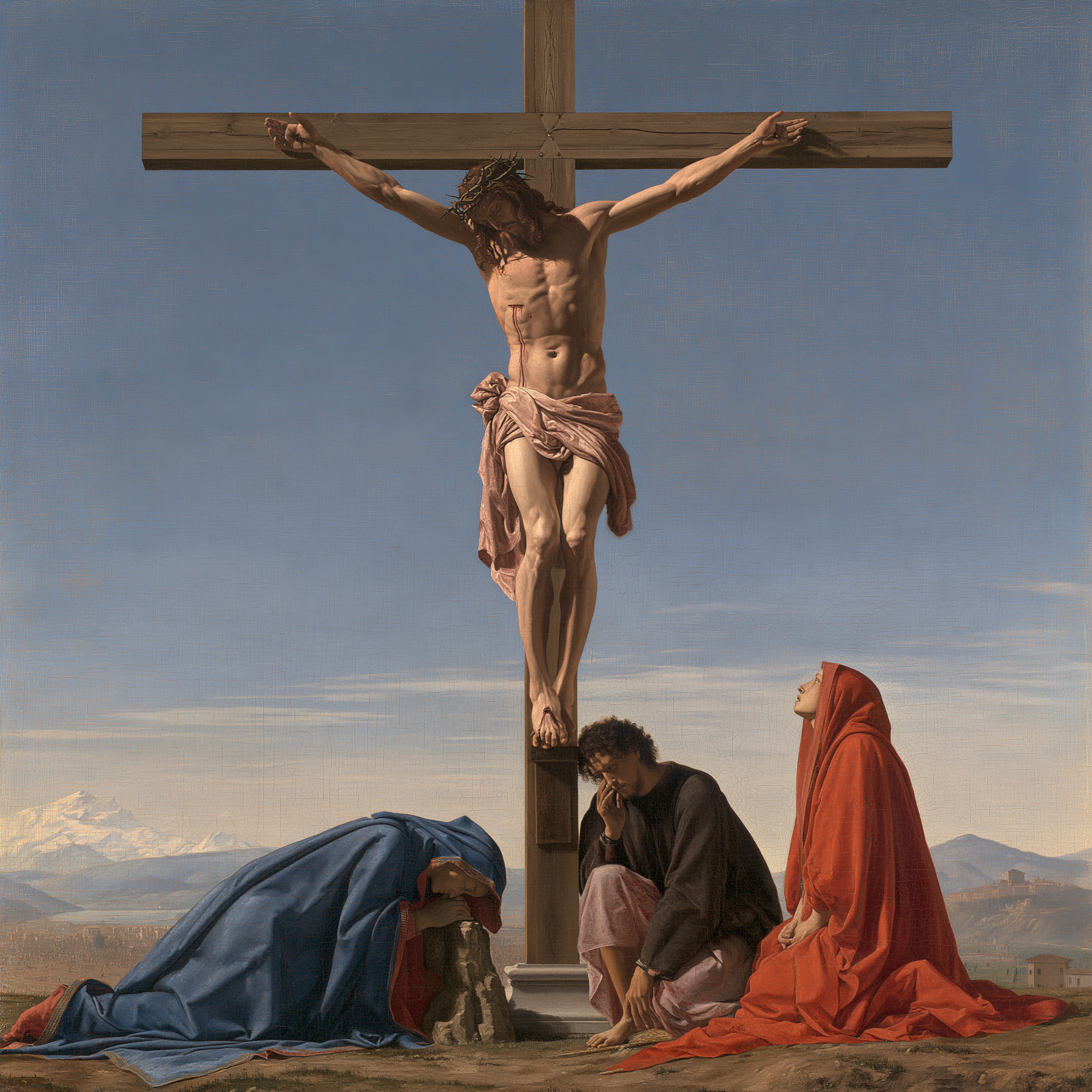 La Crucifixion — Renaissance florentine · Carré n° 6 — aperçu de la finition sélectionnée