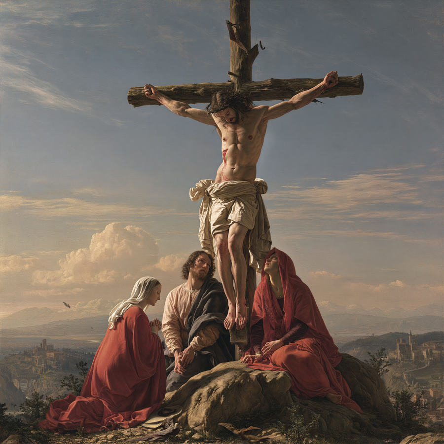 La Crucifixion — Renaissance florentine · Carré n° 7