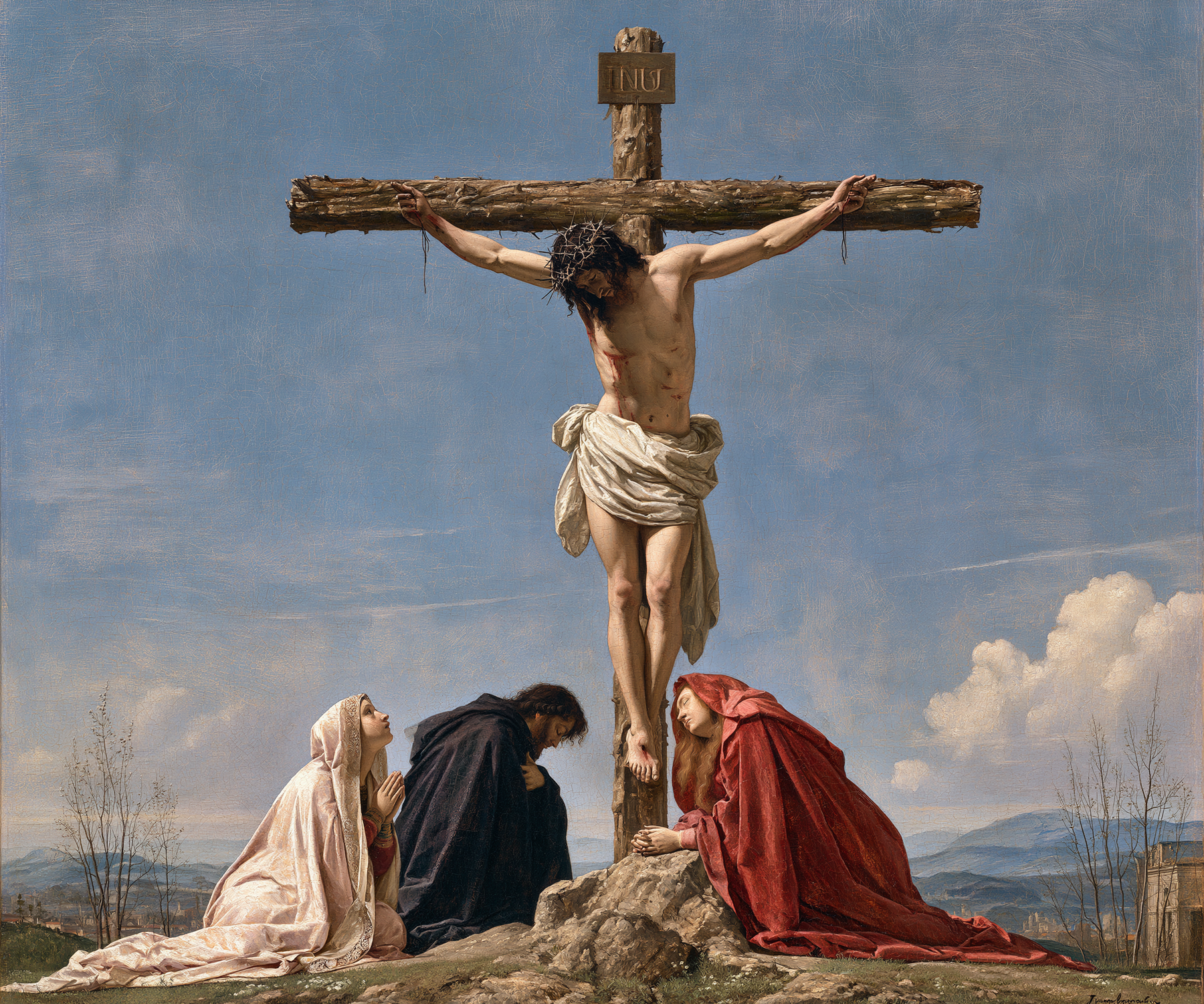 La Crucifixion — Renaissance florentine · Paysage n° 1 — aperçu de la finition sélectionnée
