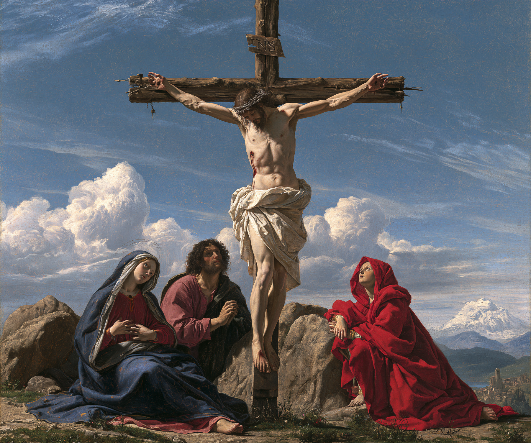 La Crucifixion — Renaissance florentine · Paysage n° 2 — aperçu de la finition sélectionnée