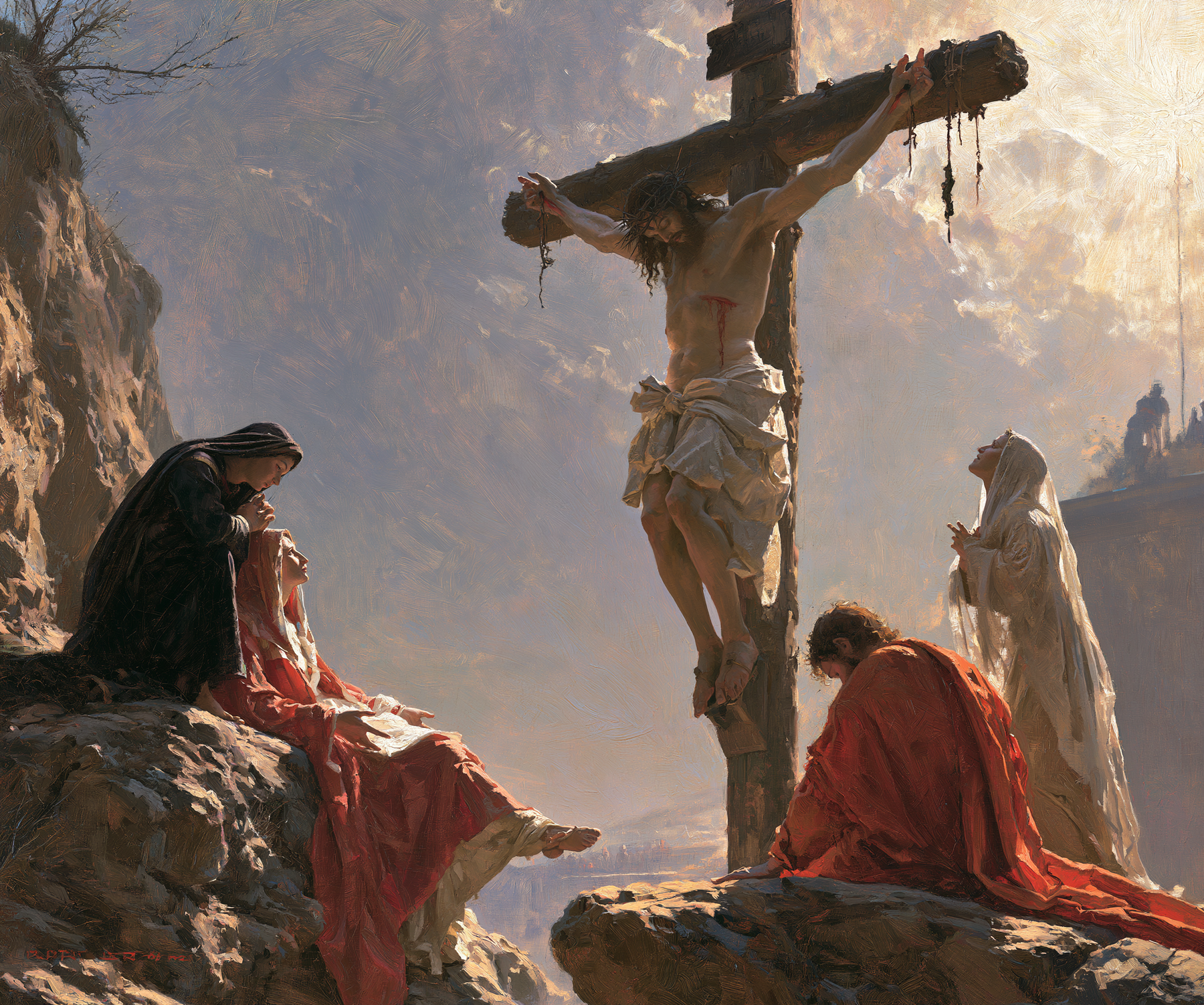 La Crucifixion — Renaissance florentine · Paysage n° 3 — aperçu de la finition sélectionnée