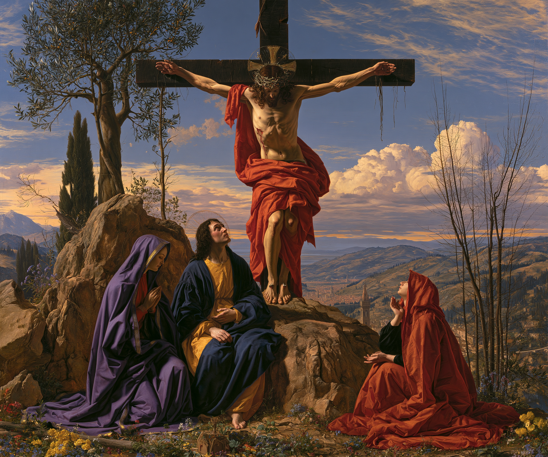 La Crucifixion — Renaissance florentine · Paysage n° 4 — aperçu de la finition sélectionnée