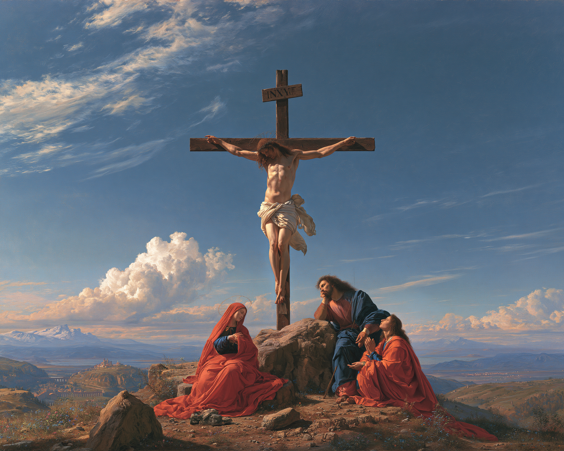 La Crucifixion — Renaissance florentine · Paysage n° 7 — aperçu de la finition sélectionnée