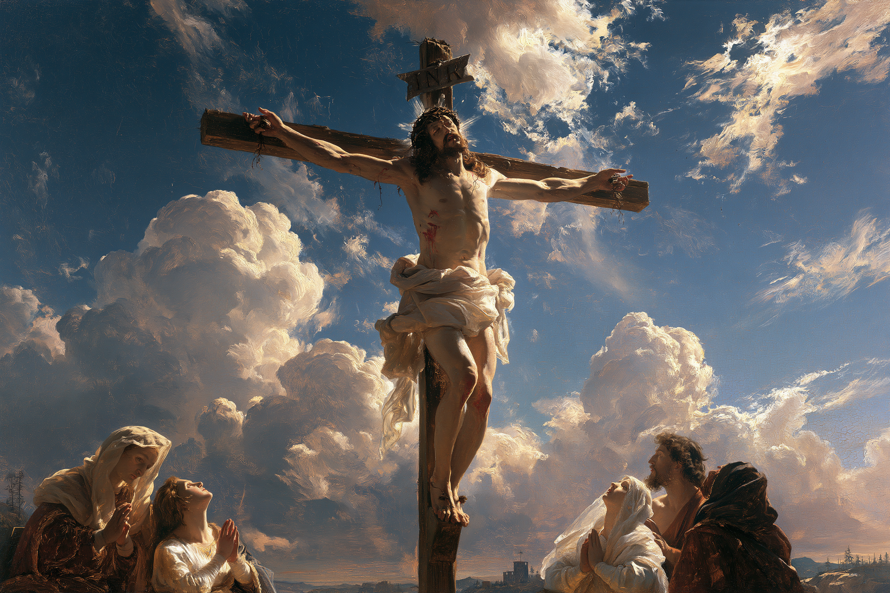 La Crucifixion — Renaissance florentine · Paysage n° 12 — aperçu de la finition sélectionnée