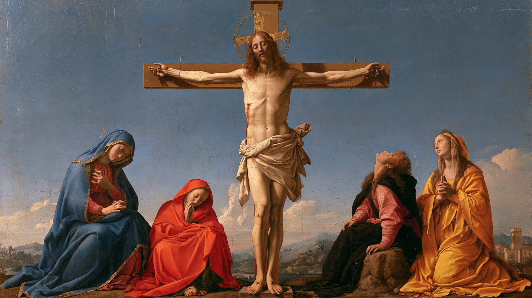 La Crucifixion — Renaissance florentine · Paysage n° 18 — aperçu de la finition sélectionnée
