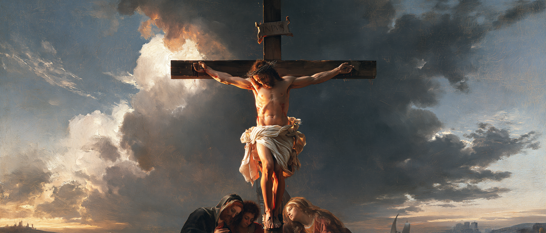 La Crucifixion — Renaissance florentine · Paysage n° 27 — aperçu de la finition sélectionnée