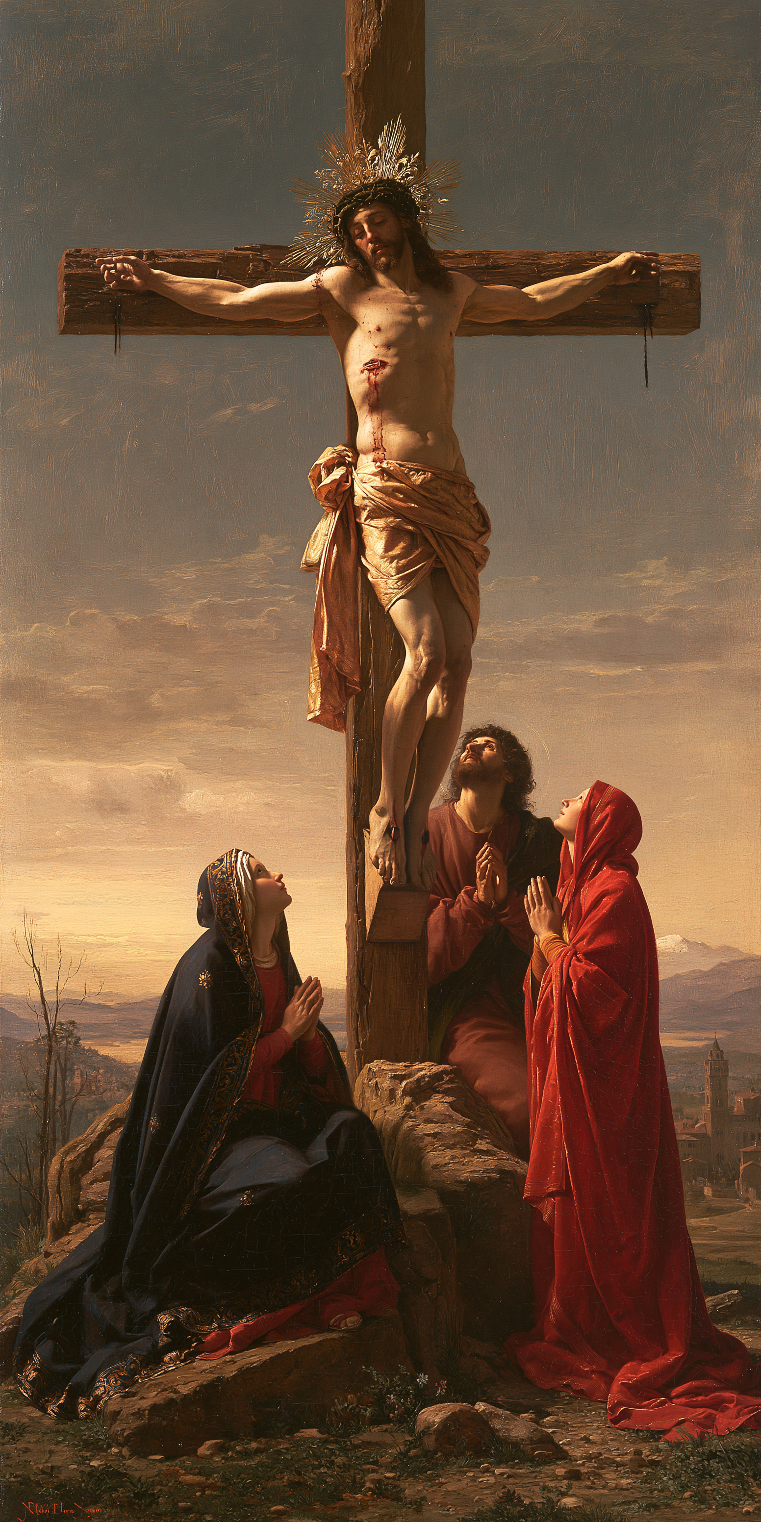 La Crucifixion — Renaissance florentine · Portrait n° 4 — aperçu de la finition sélectionnée