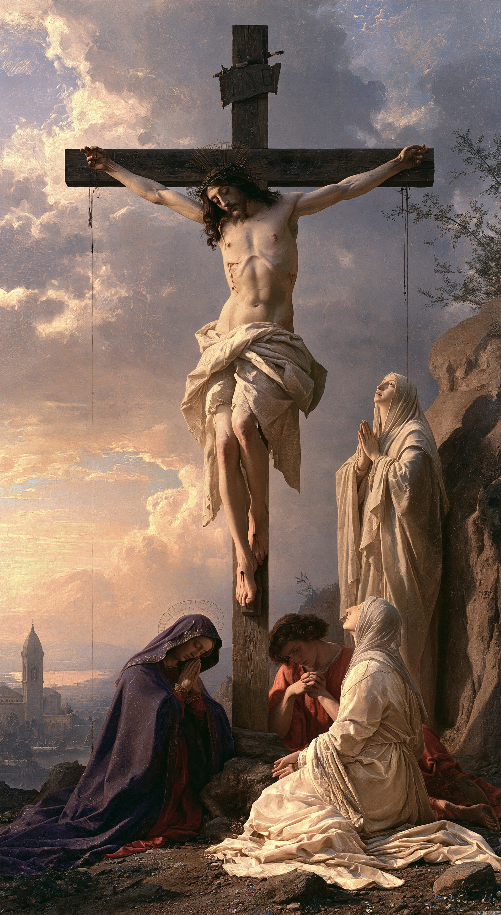 La Crucifixion — Renaissance florentine · Portrait n° 8 — aperçu de la finition sélectionnée