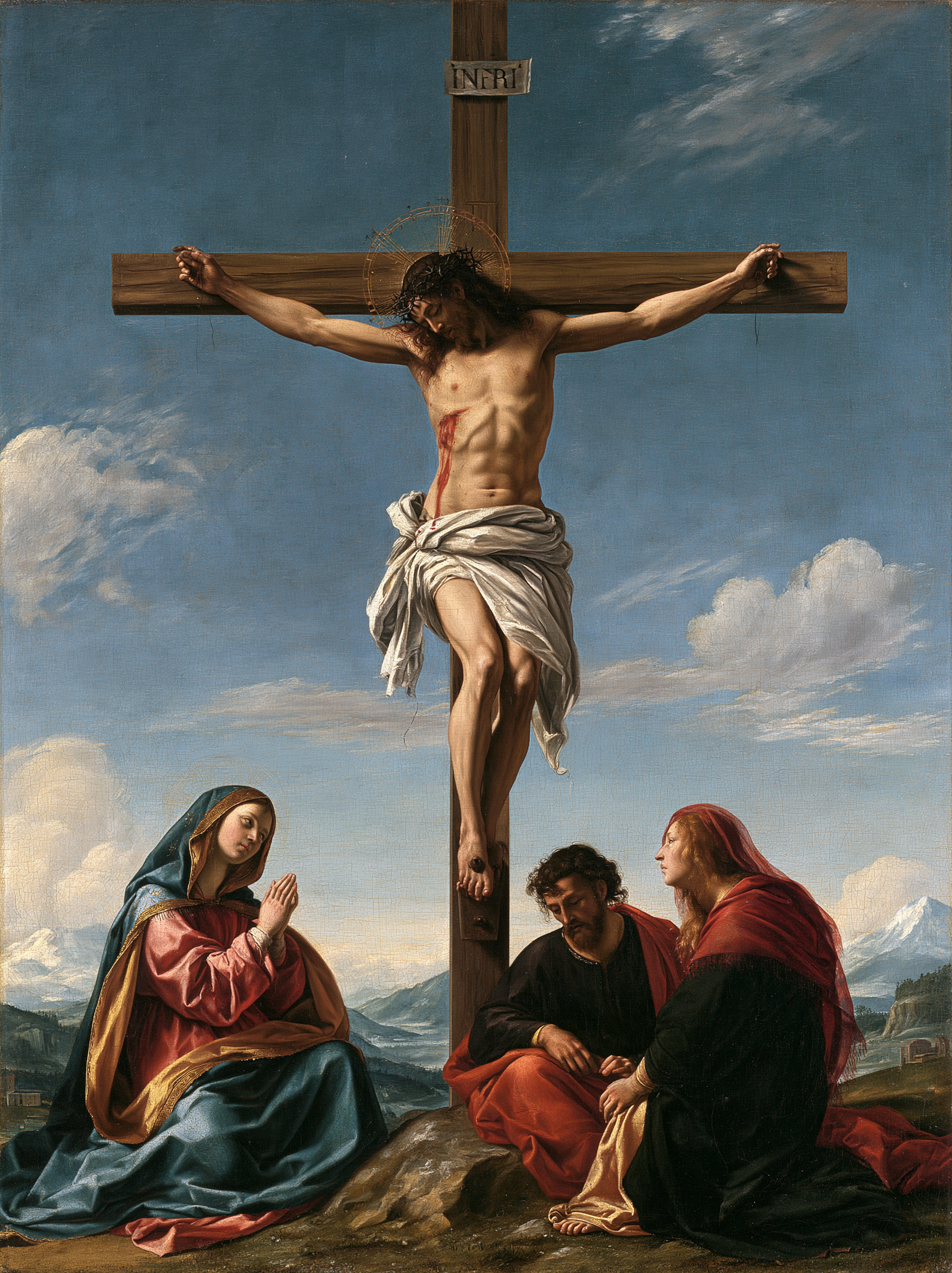 La Crucifixion — Renaissance florentine · Portrait n° 16 — aperçu de la finition sélectionnée