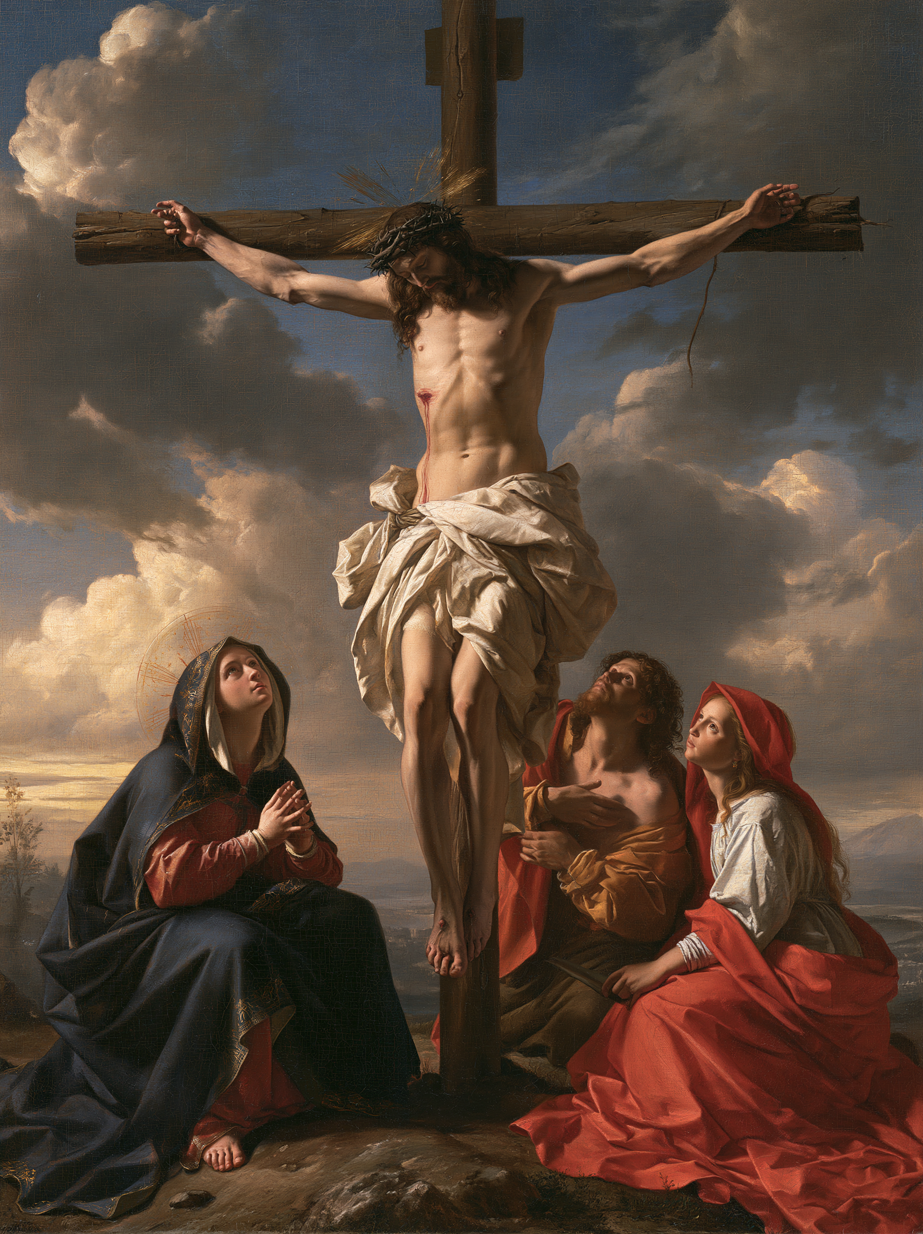 La Crucifixion — Renaissance florentine · Portrait n° 17 — aperçu de la finition sélectionnée
