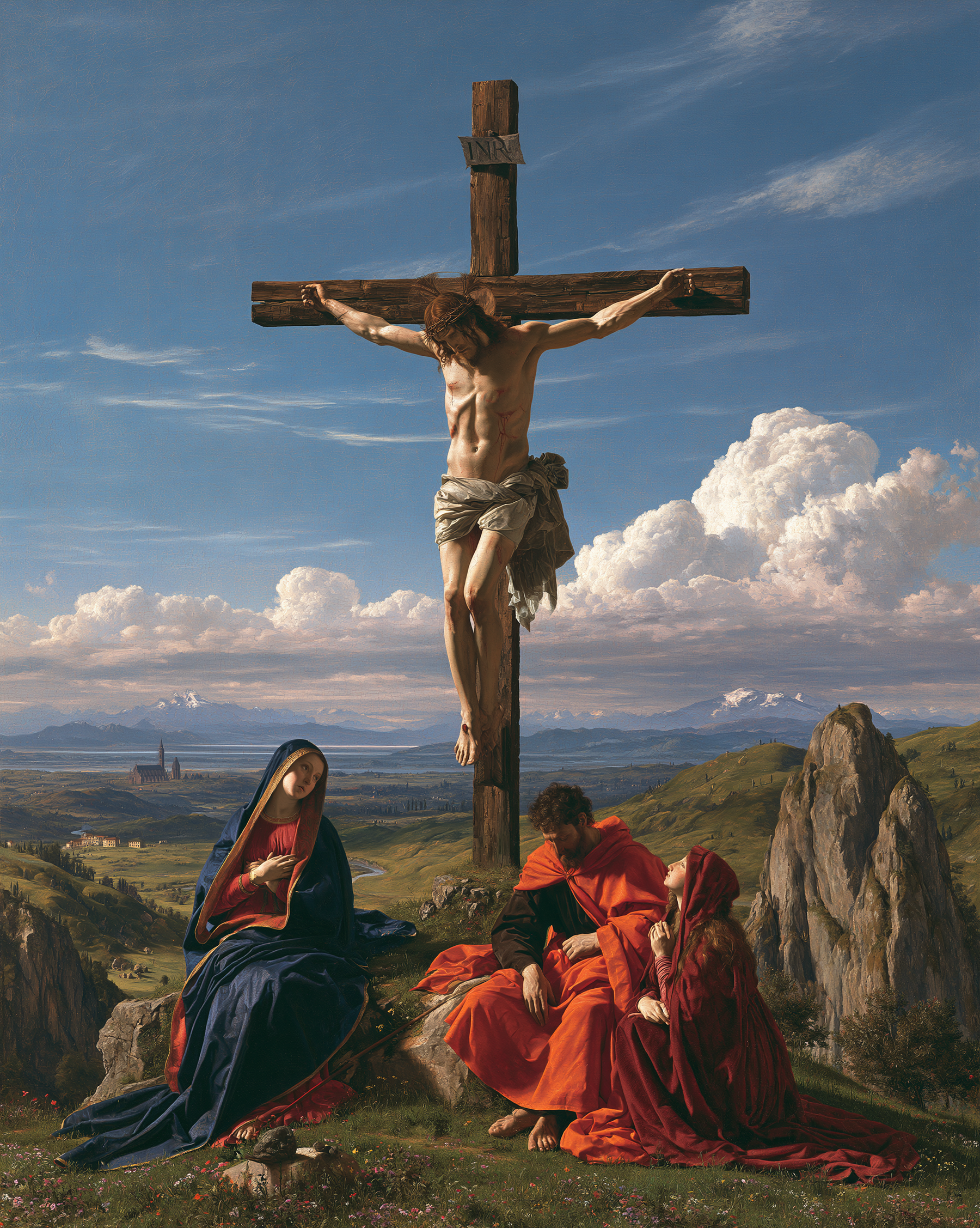 La Crucifixion — Renaissance florentine · Portrait n° 22 — aperçu de la finition sélectionnée