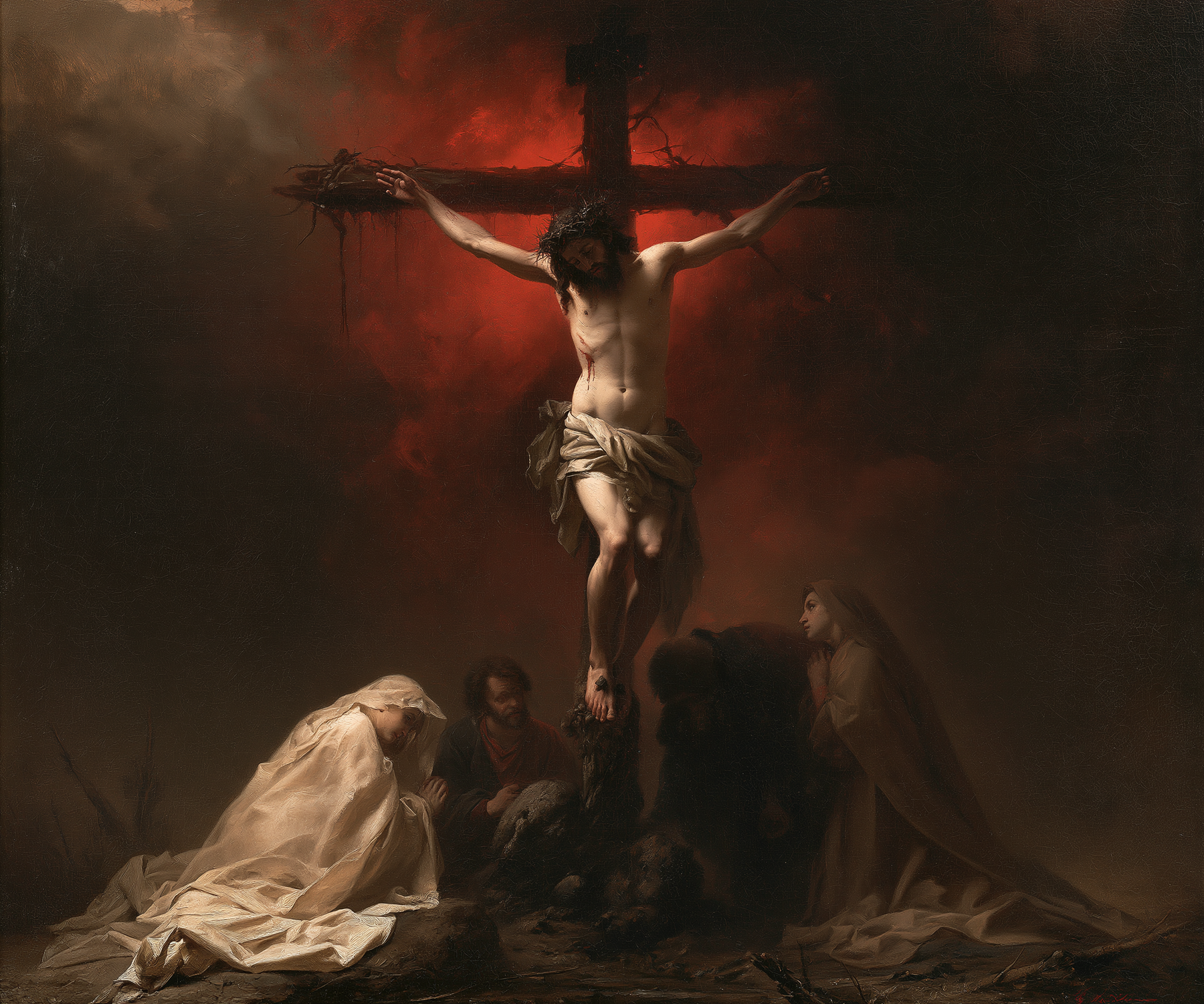 La Crucifixion — Rouge du sacrifice · Paysage n° 3 — aperçu de la finition sélectionnée