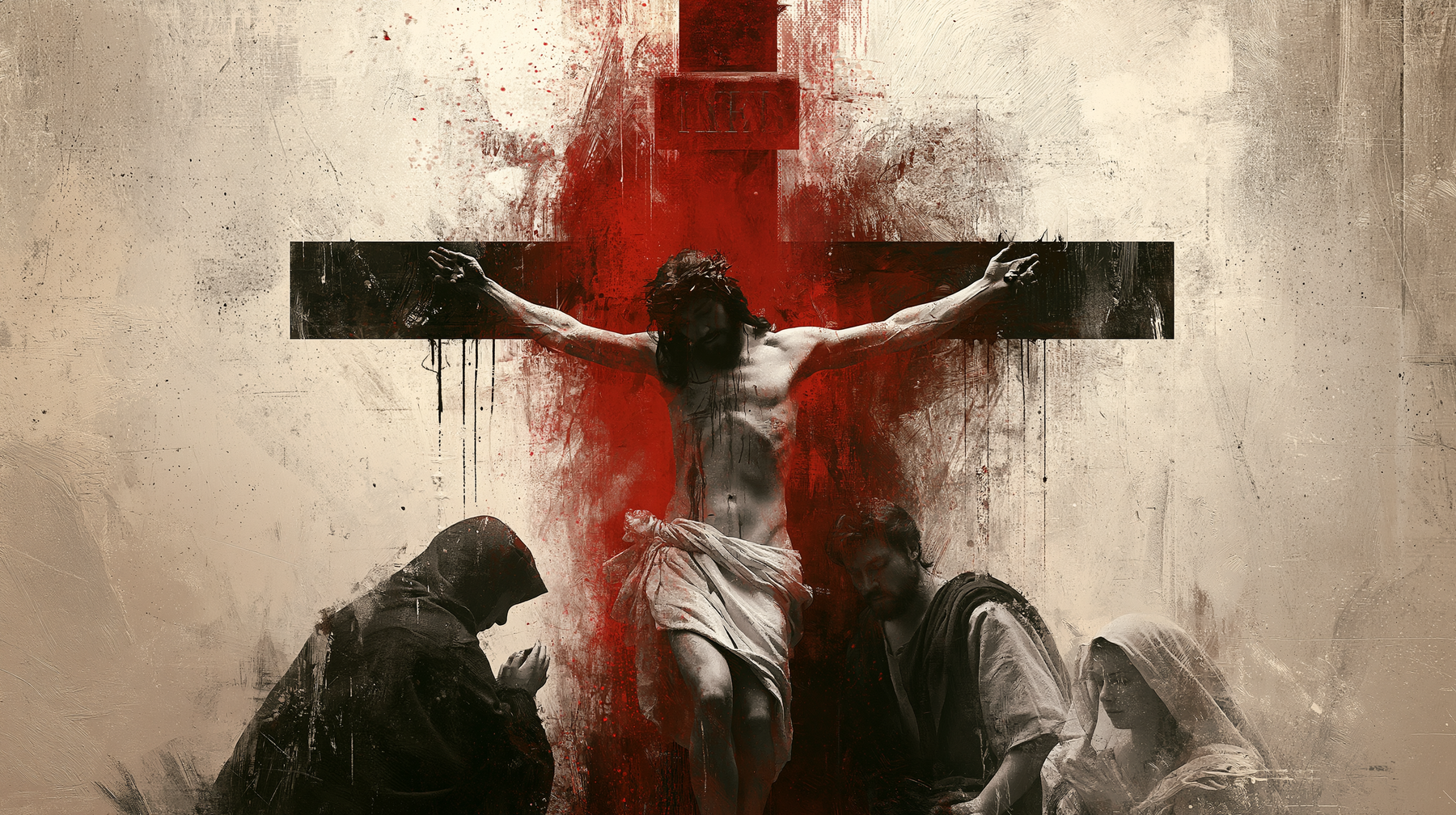 La Crucifixion — Rouge du sacrifice · Paysage n° 9 — aperçu de la finition sélectionnée