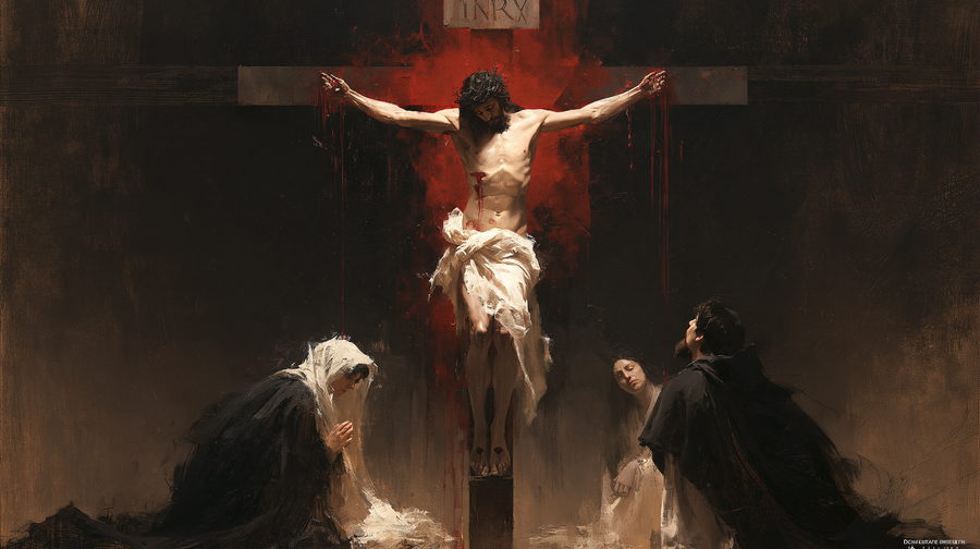 La Crucifixion — Rouge du sacrifice · Paysage n° 10