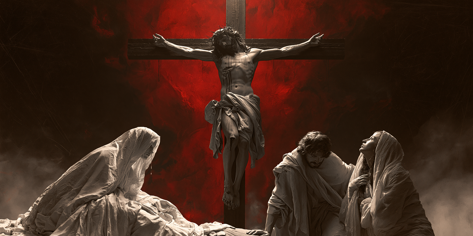 La Crucifixion — Rouge du sacrifice · Paysage n° 15 — aperçu de la finition sélectionnée