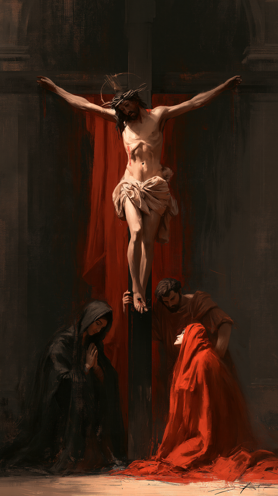 La Crucifixion — Rouge du sacrifice · Portrait n° 8