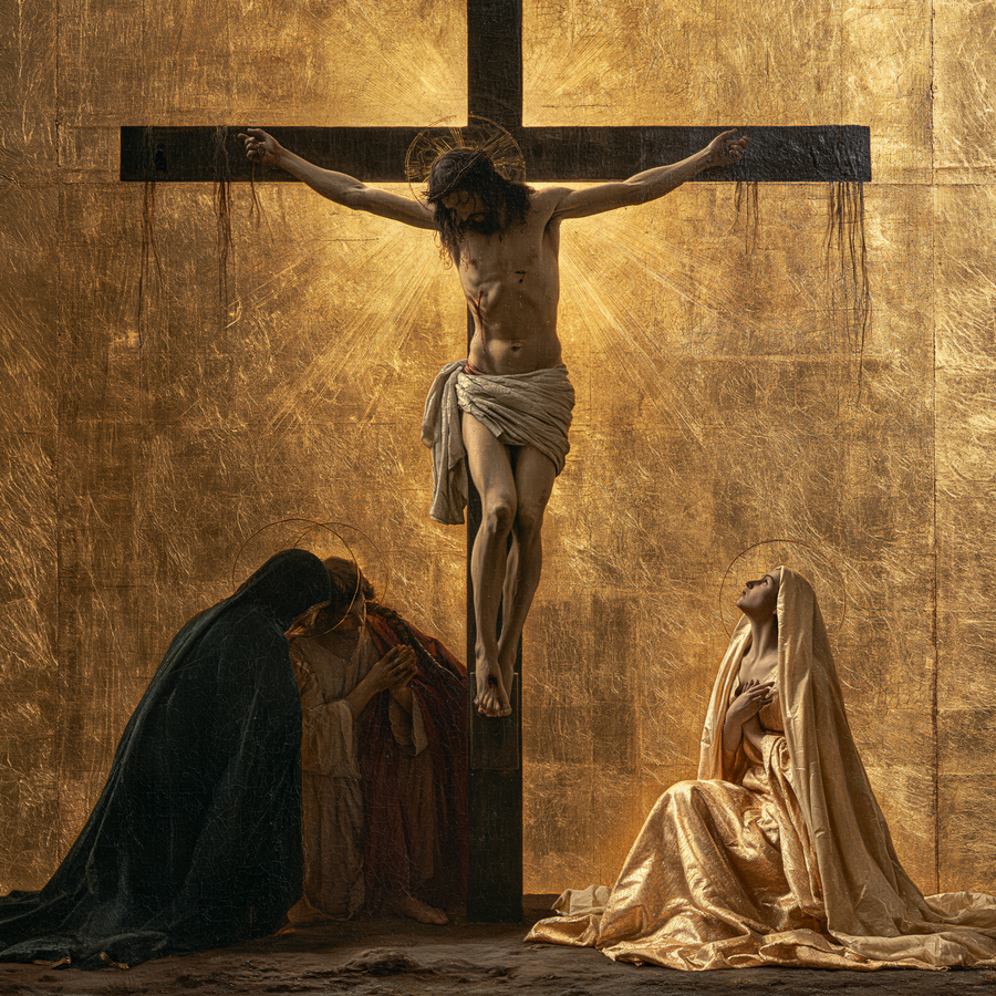 La Crucifixion — Sacré doré · Carré n° 5