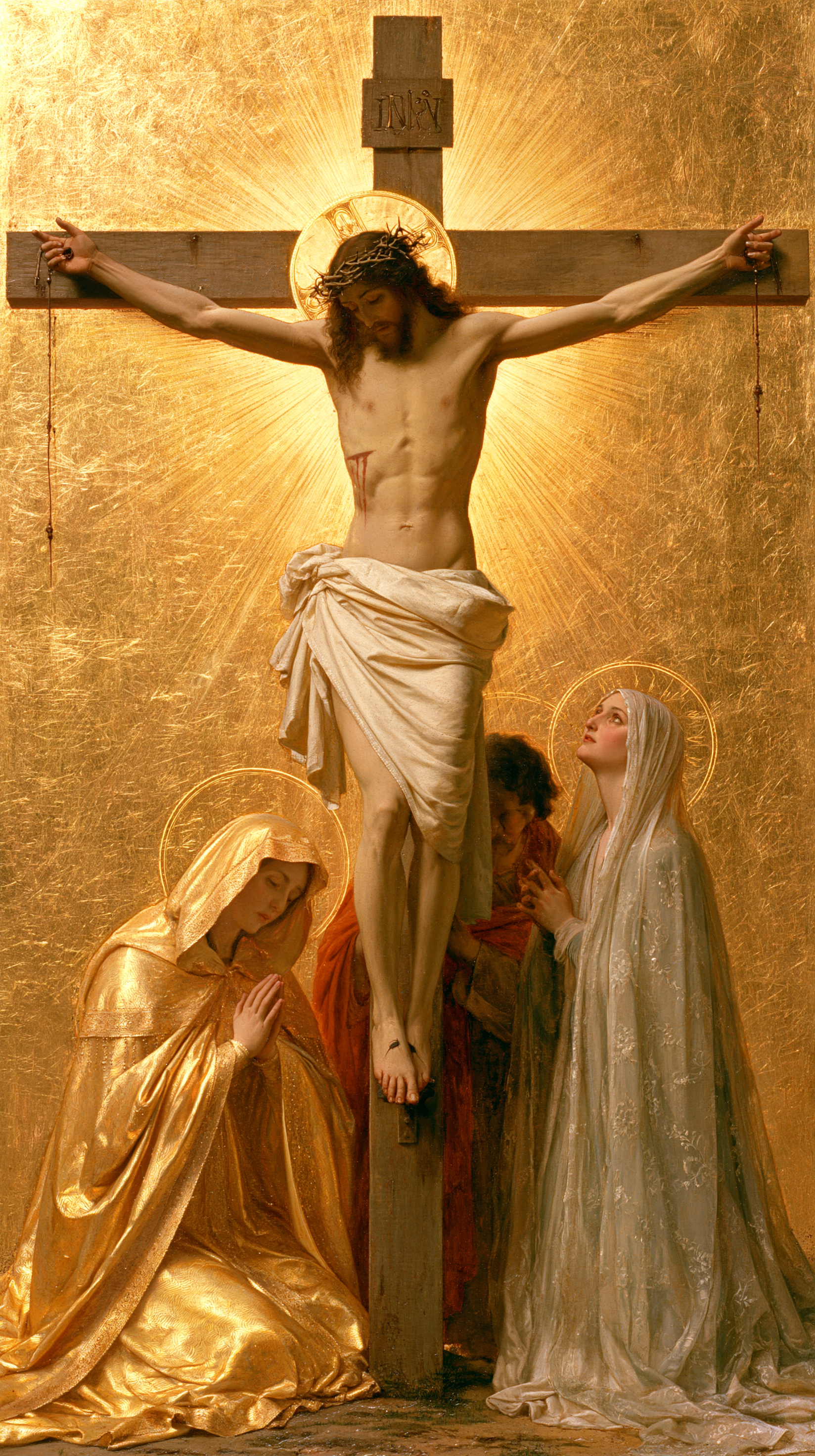 La Crucifixion — Sacré doré · Portrait n° 1 — aperçu de la finition sélectionnée