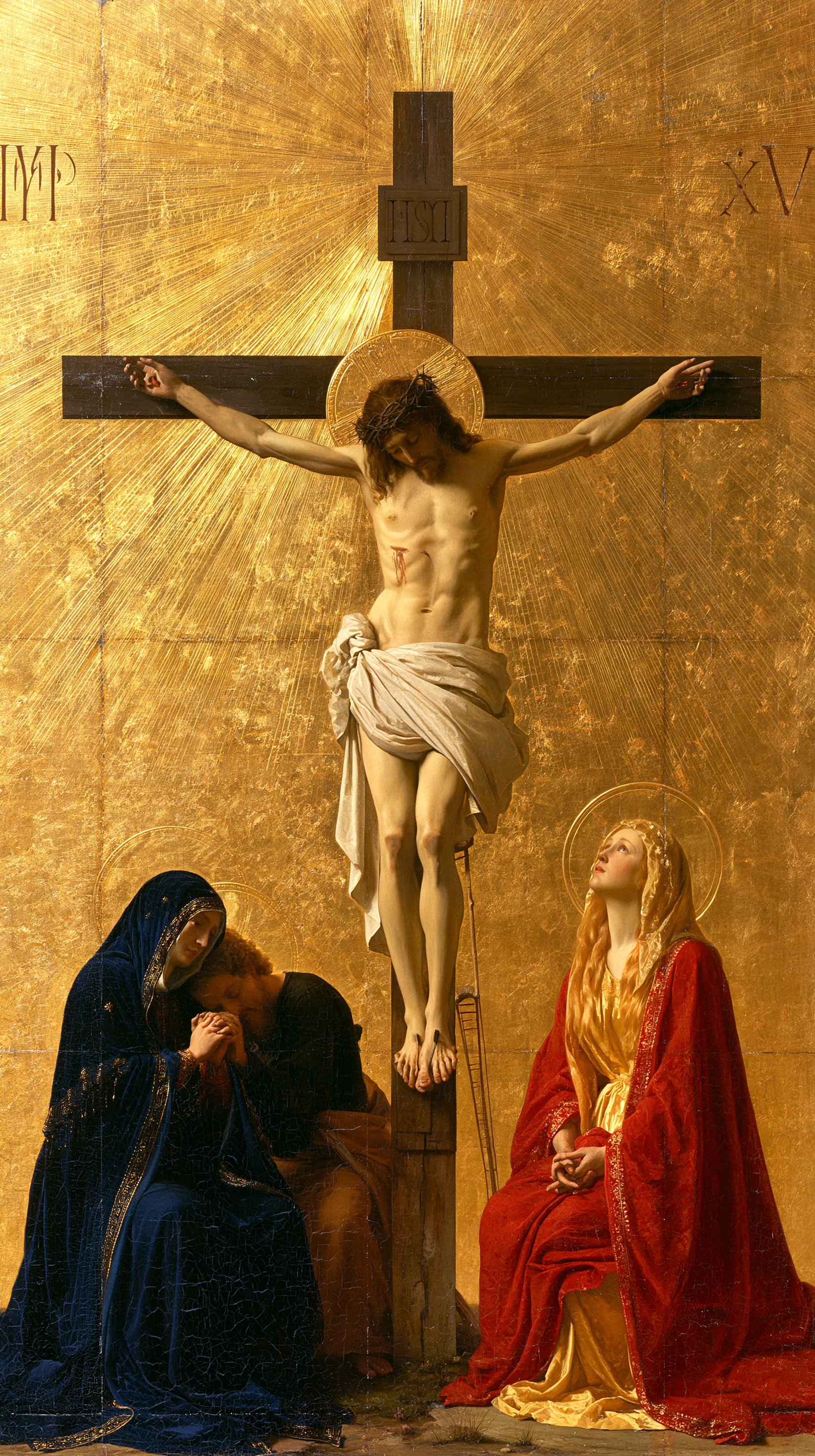 La Crucifixion — Sacré doré · Portrait n° 3 — aperçu de la finition sélectionnée