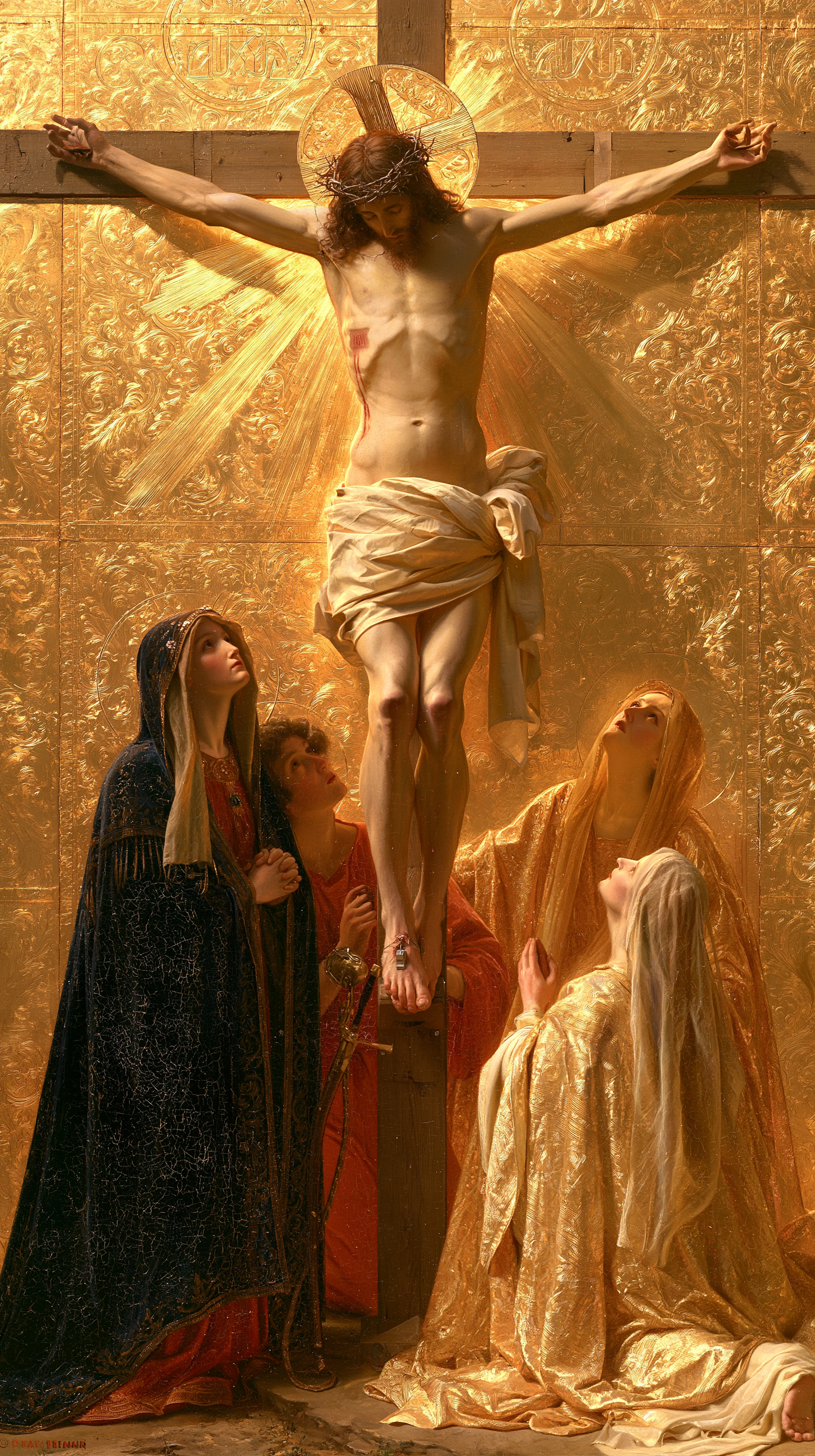 La Crucifixion — Sacré doré · Portrait n° 5 — aperçu de la finition sélectionnée