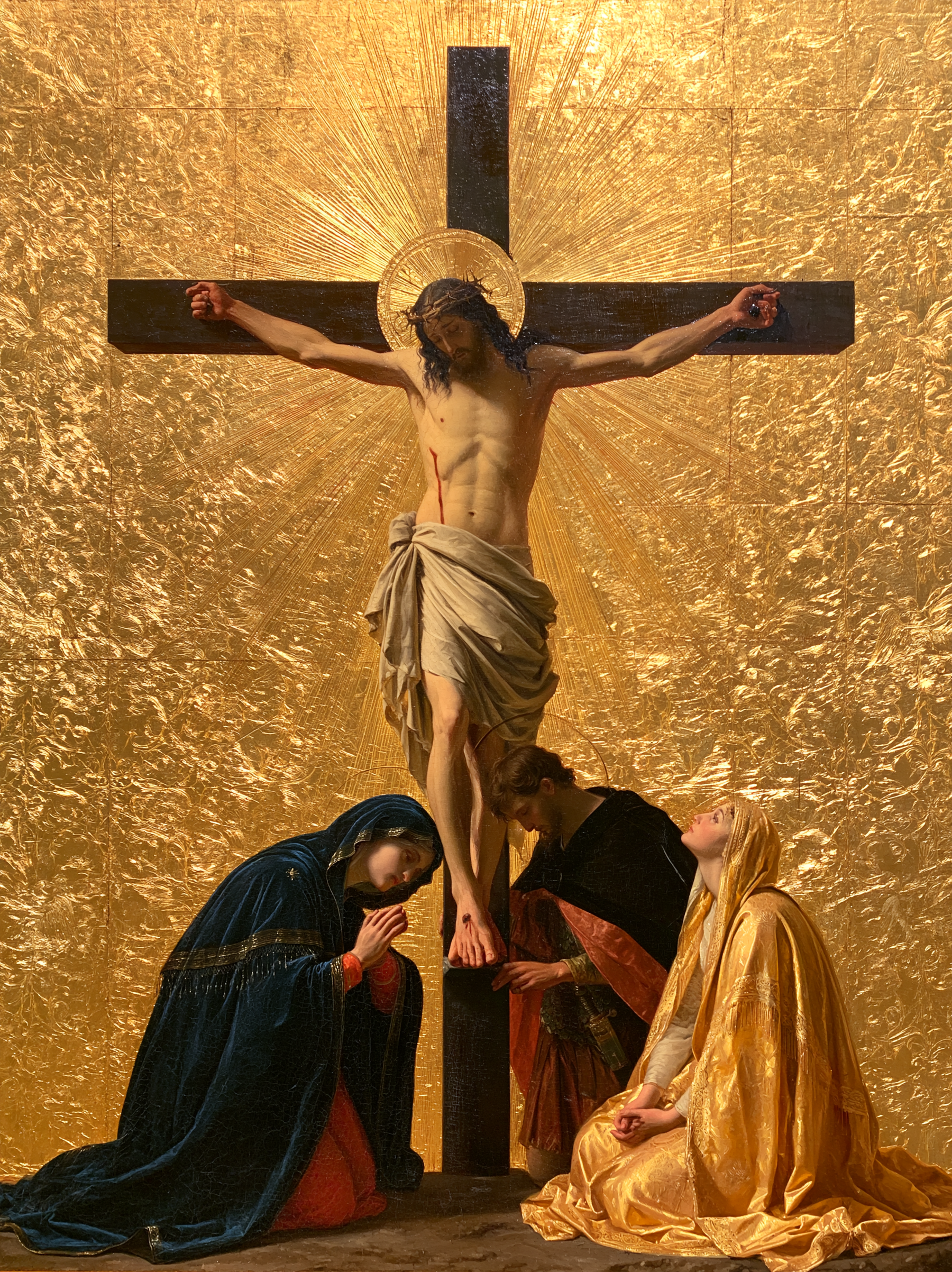La Crucifixion — Sacré doré · Portrait n° 6 — aperçu de la finition sélectionnée