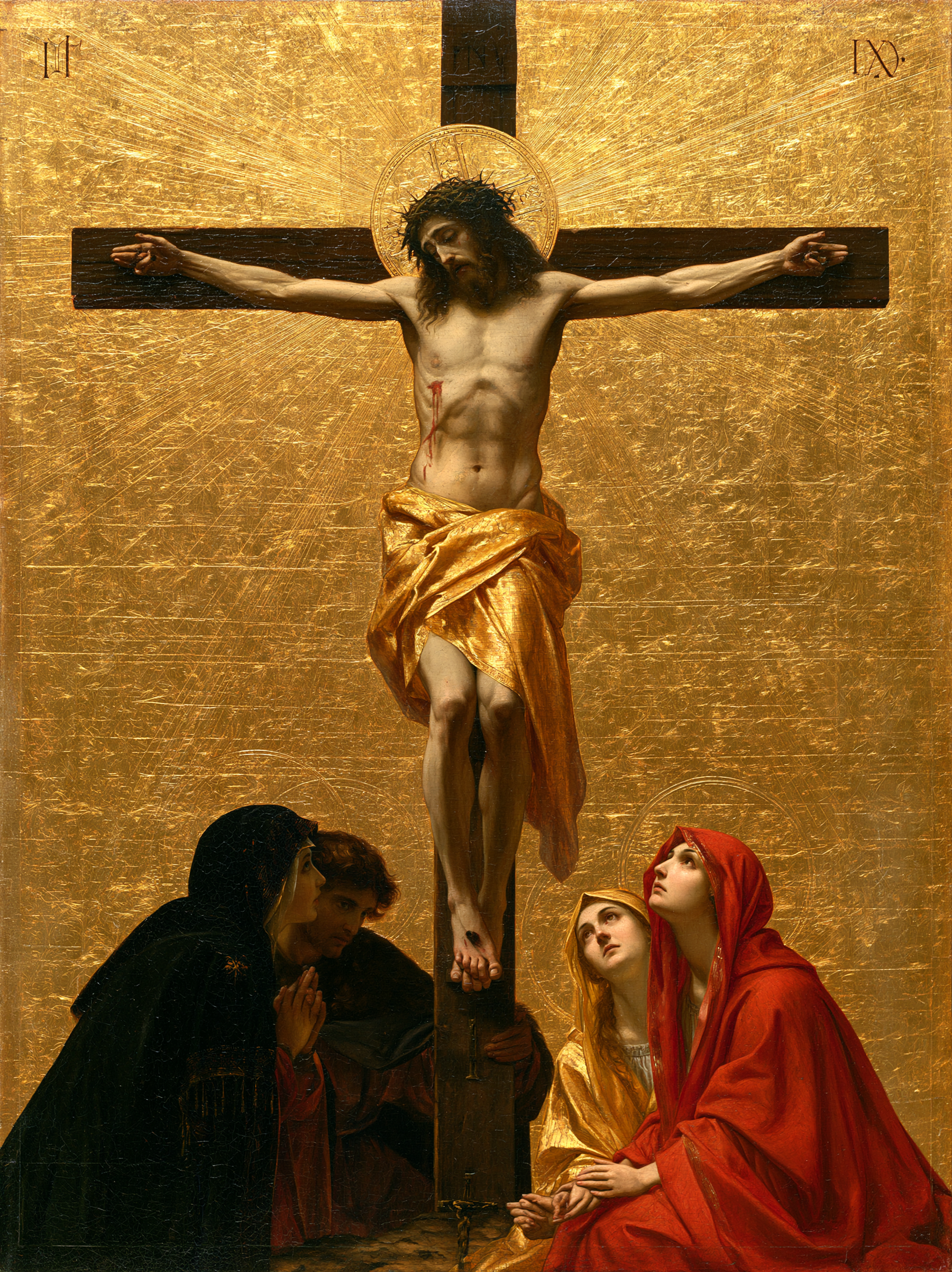 La Crucifixion — Sacré doré · Portrait n° 7 — aperçu de la finition sélectionnée