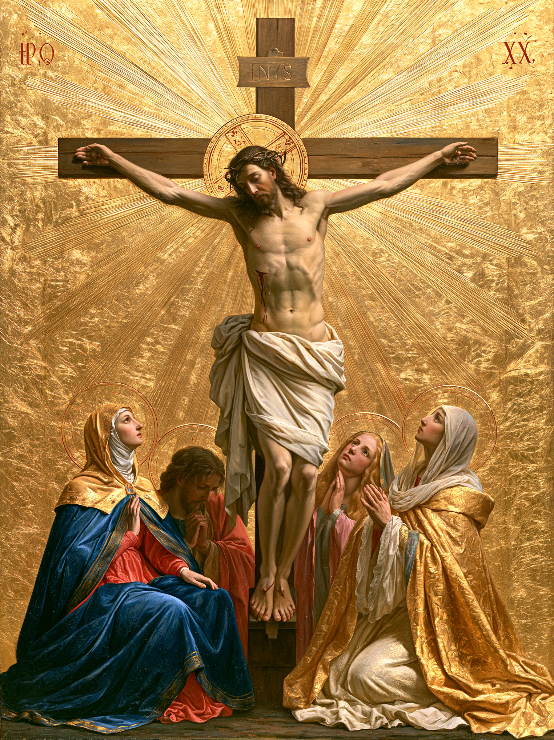 La Crucifixion — Sacré doré · Portrait n° 9 — aperçu de la finition sélectionnée