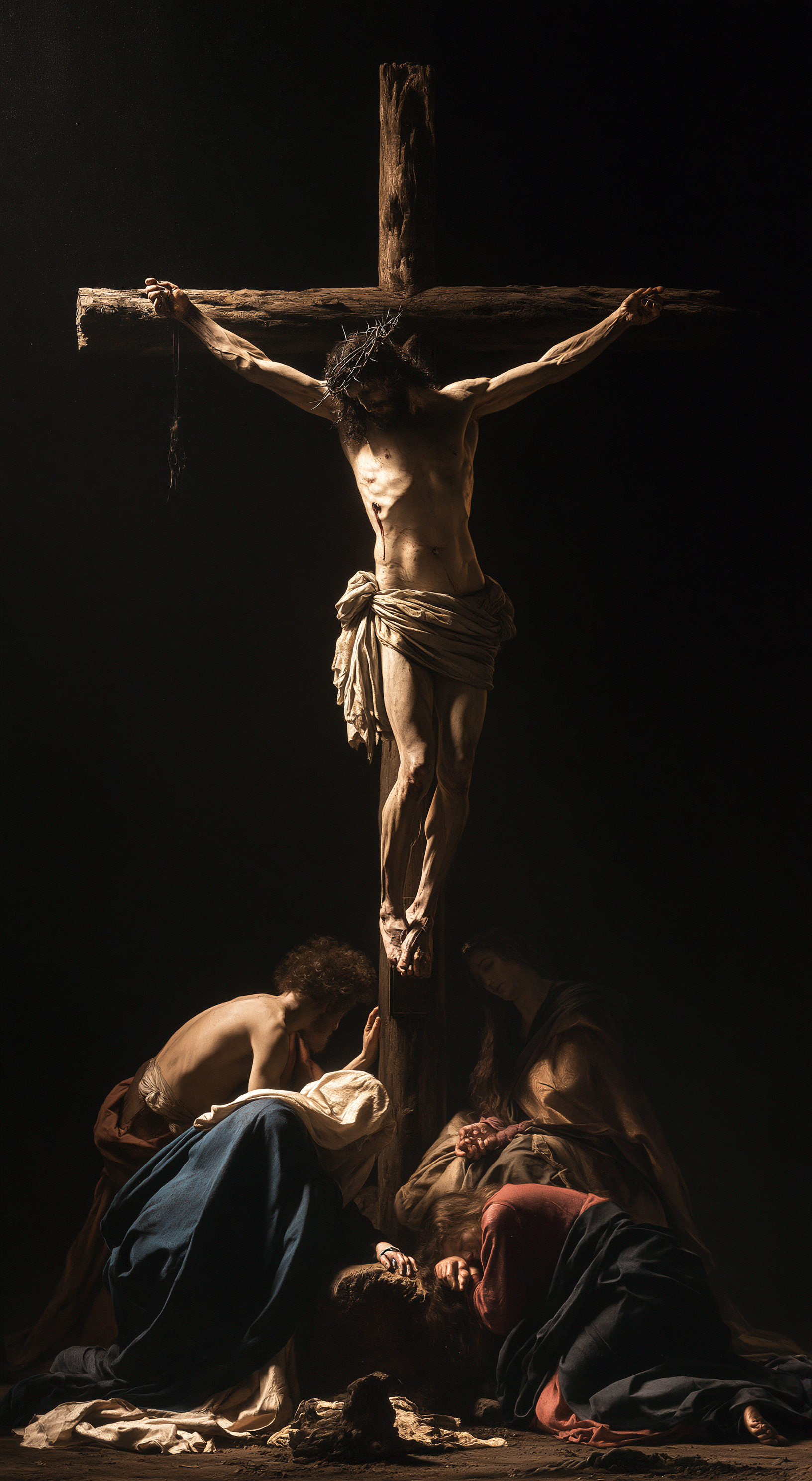 La Crucifixion — Silence sacré · Portrait n° 3 — aperçu de la finition sélectionnée