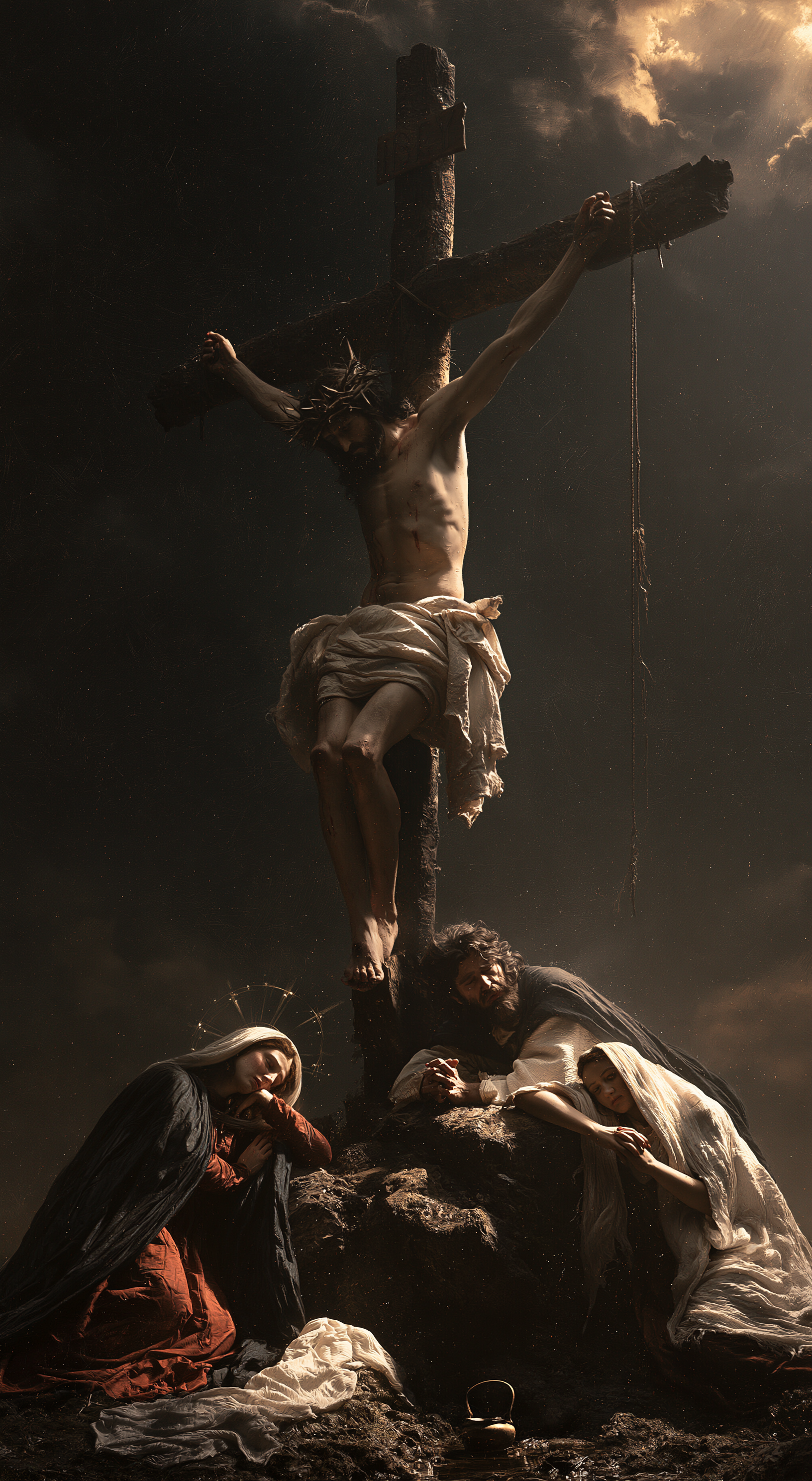 La Crucifixion — Silence sacré · Portrait n° 4 — aperçu de la finition sélectionnée