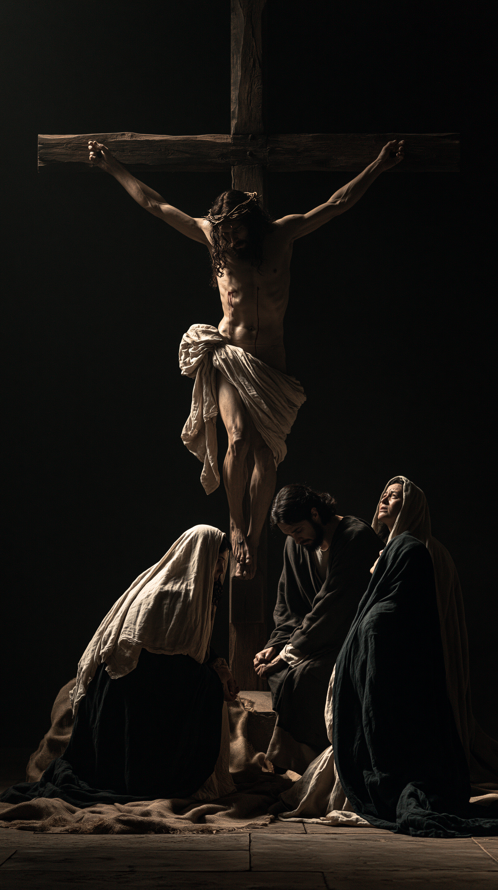 La Crucifixion — Silence sacré · Portrait n° 7 — aperçu de la finition sélectionnée