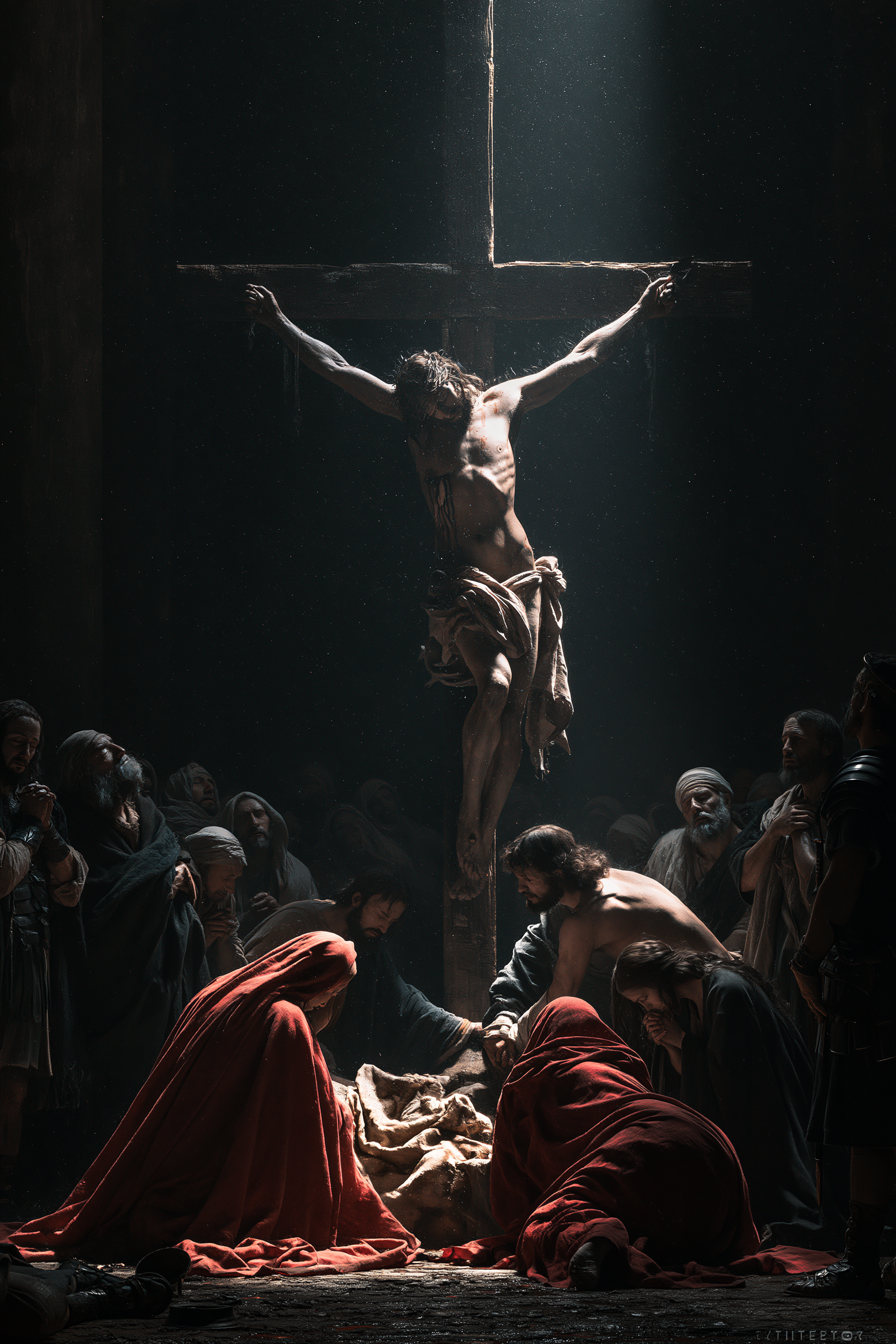 La Crucifixion — Silence sacré · Portrait n° 11 — aperçu de la finition sélectionnée