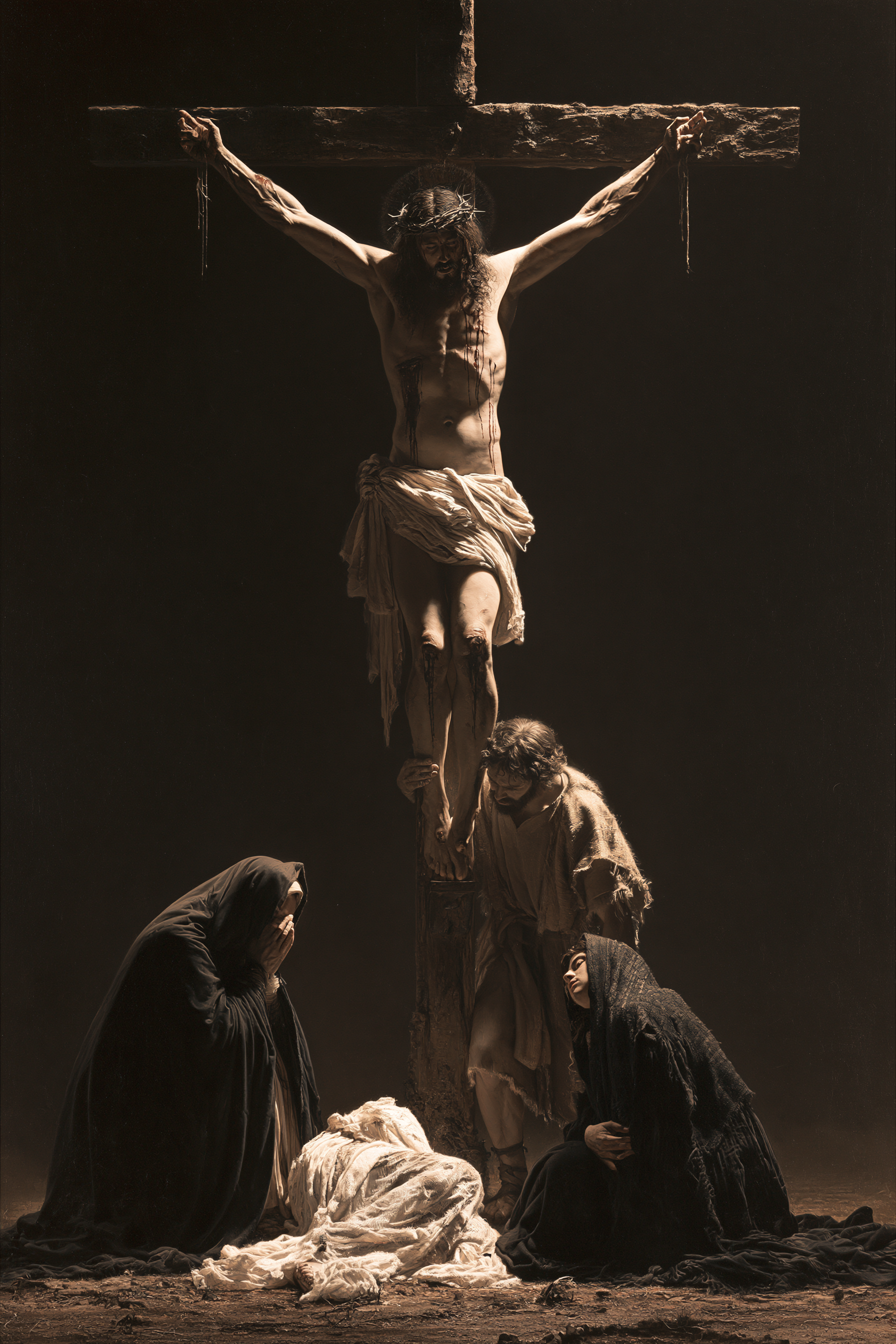 La Crucifixion — Silence sacré · Portrait n° 12 — aperçu de la finition sélectionnée