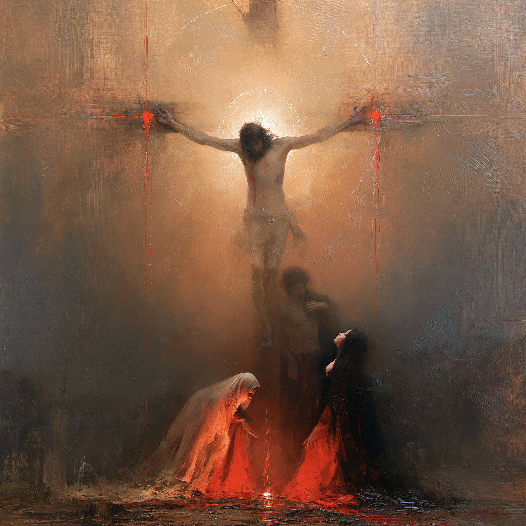 La Crucifixion — Symbolisme eucharistique · Carré n° 2 — aperçu de la finition sélectionnée
