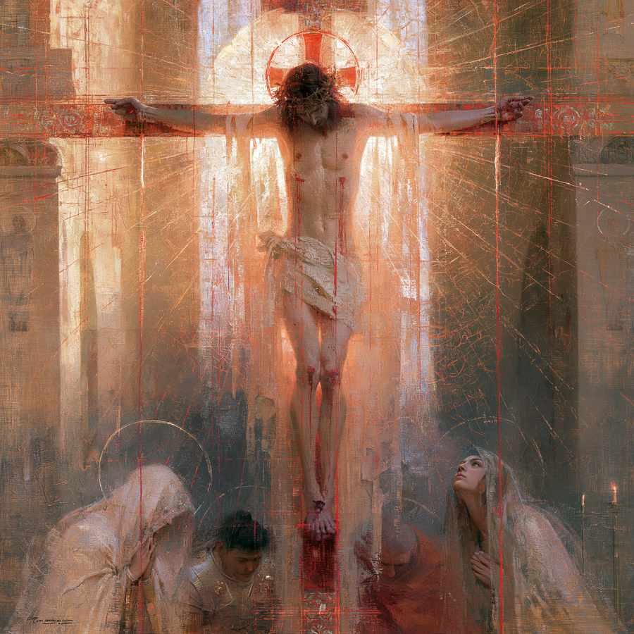 La Crucifixion — Symbolisme eucharistique · Carré n° 3