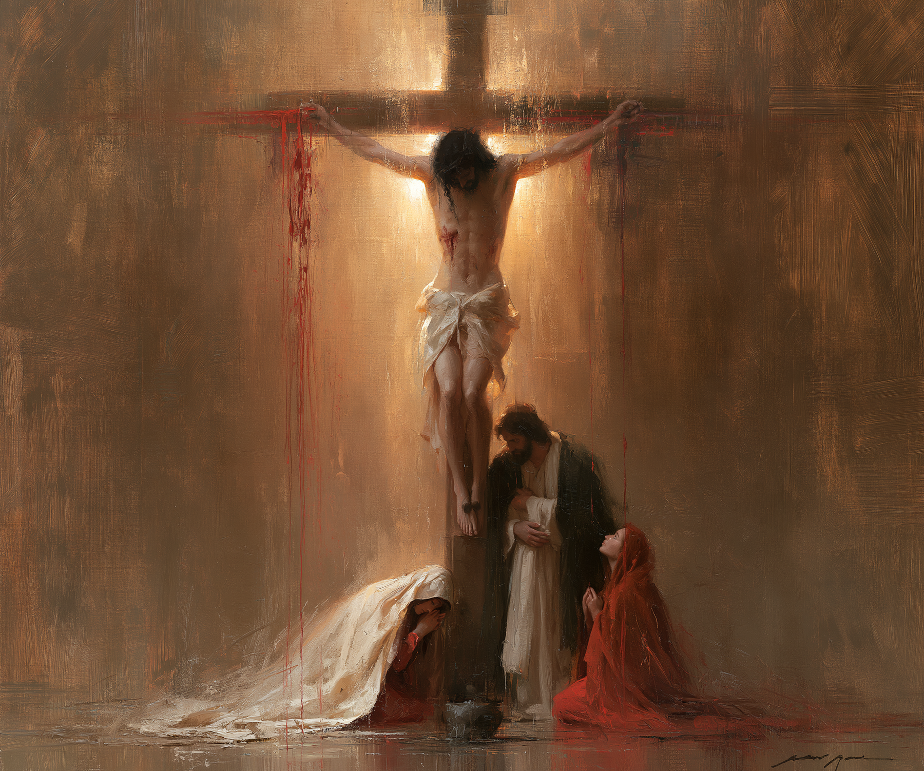La Crucifixion — Symbolisme eucharistique · Paysage n° 3 — aperçu de la finition sélectionnée