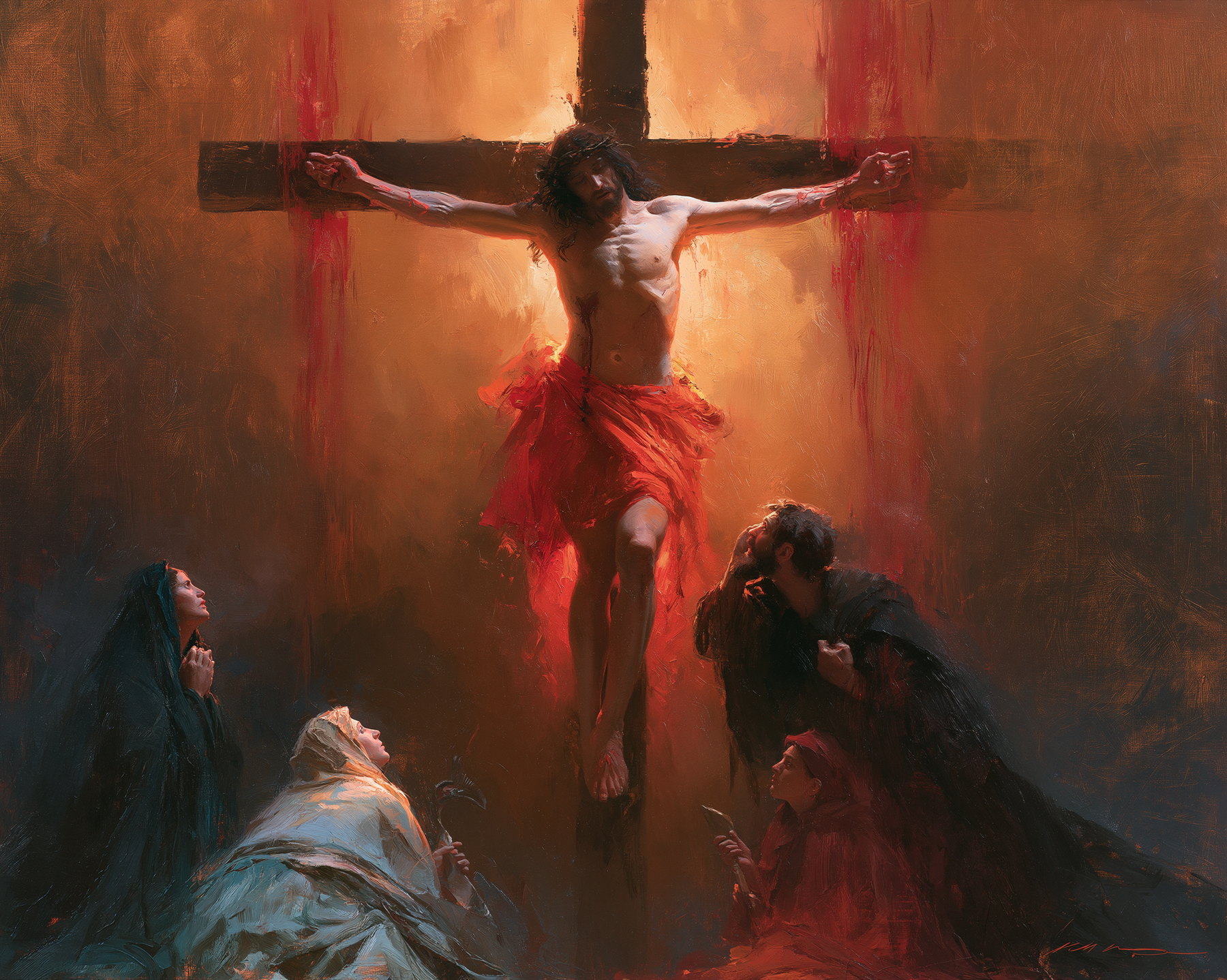 La Crucifixion — Symbolisme eucharistique · Paysage n° 7 — aperçu de la finition sélectionnée