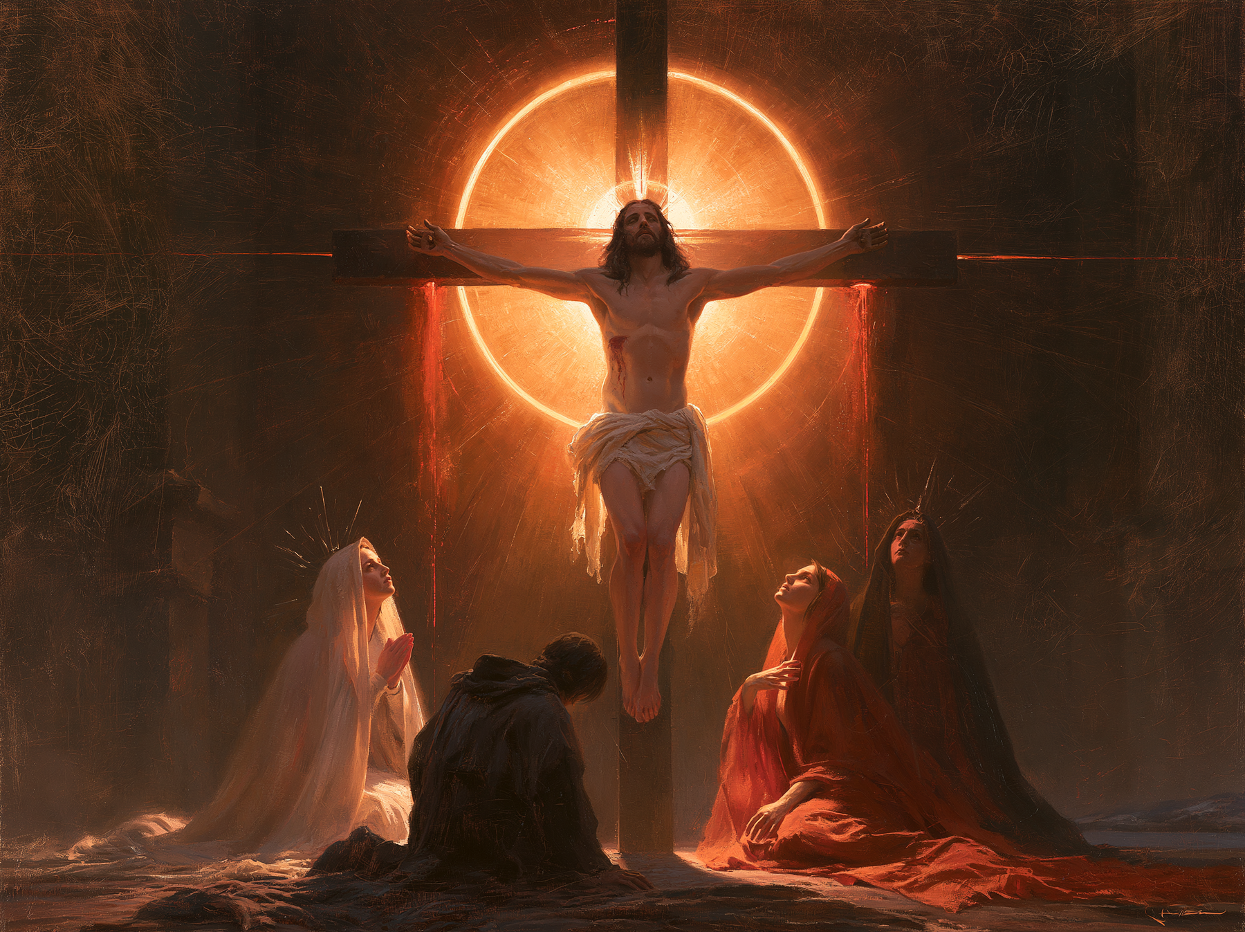 La Crucifixion — Symbolisme eucharistique · Paysage n° 8 — aperçu de la finition sélectionnée