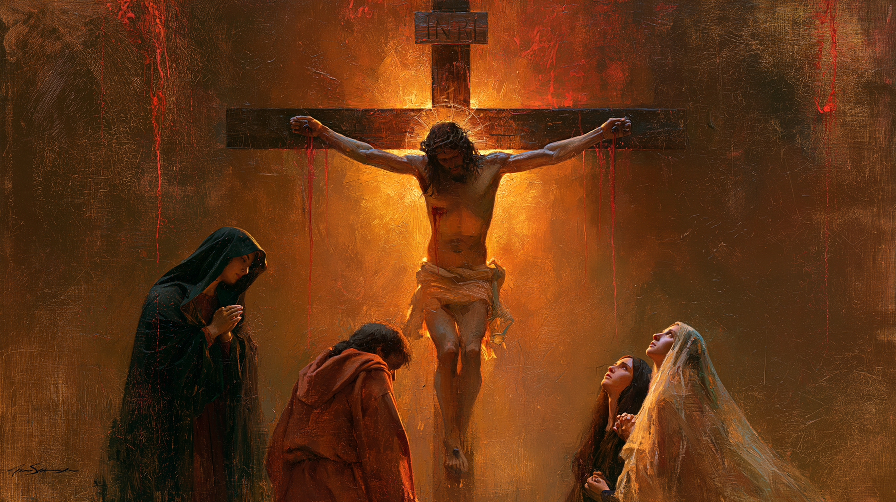 La Crucifixion — Symbolisme eucharistique · Paysage n° 13 — aperçu de la finition sélectionnée
