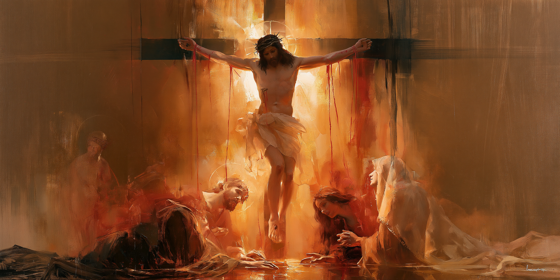 La Crucifixion — Symbolisme eucharistique · Paysage n° 17 — aperçu de la finition sélectionnée