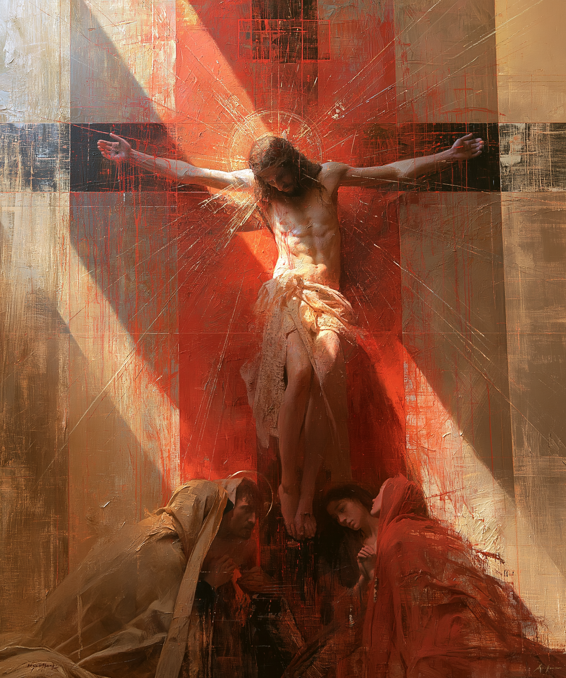 La Crucifixion — Symbolisme eucharistique · Portrait n° 13 — aperçu de la finition sélectionnée