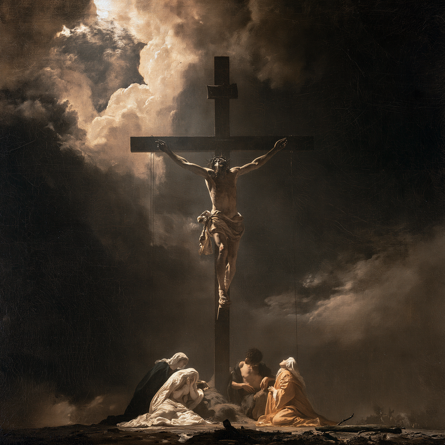 La Crucifixion — Vue monumentale sacrée · Carré n° 3