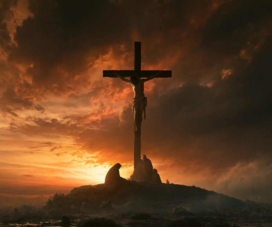 La Crucifixion — Vue monumentale sacrée · Paysage n° 2