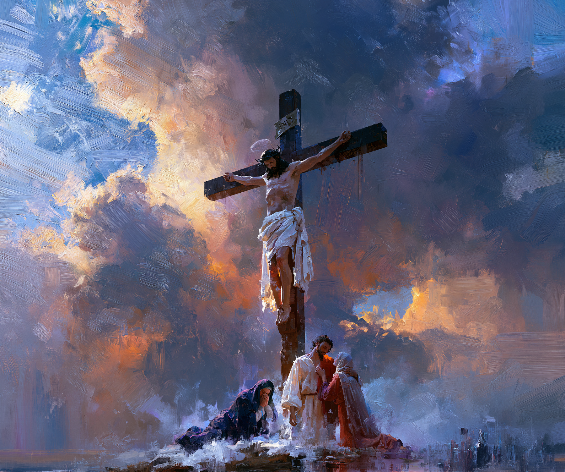 La Crucifixion — Vue monumentale sacrée · Paysage n° 3 — aperçu de la finition sélectionnée