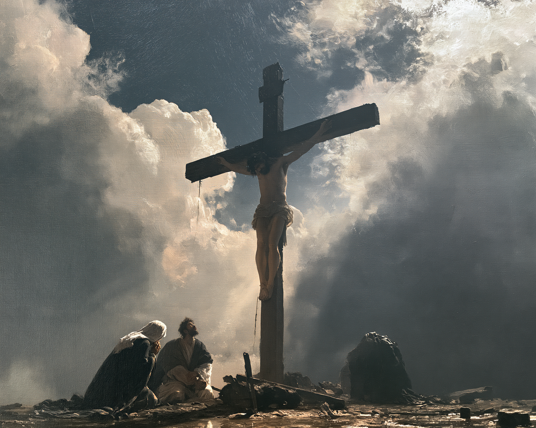 La Crucifixion — Vue monumentale sacrée · Paysage n° 6 — aperçu de la finition sélectionnée