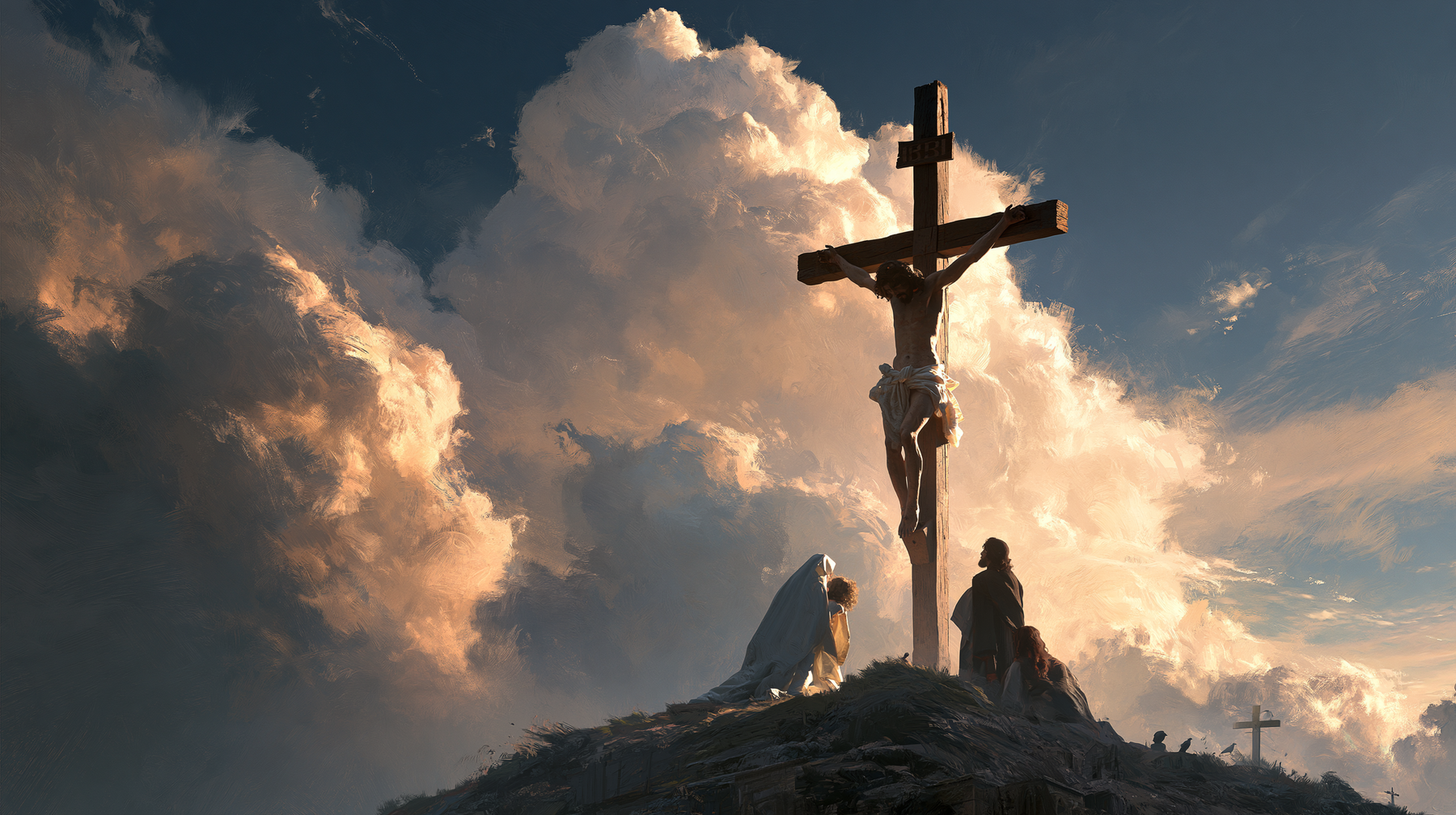 La Crucifixion — Vue monumentale sacrée · Paysage n° 9 — aperçu de la finition sélectionnée