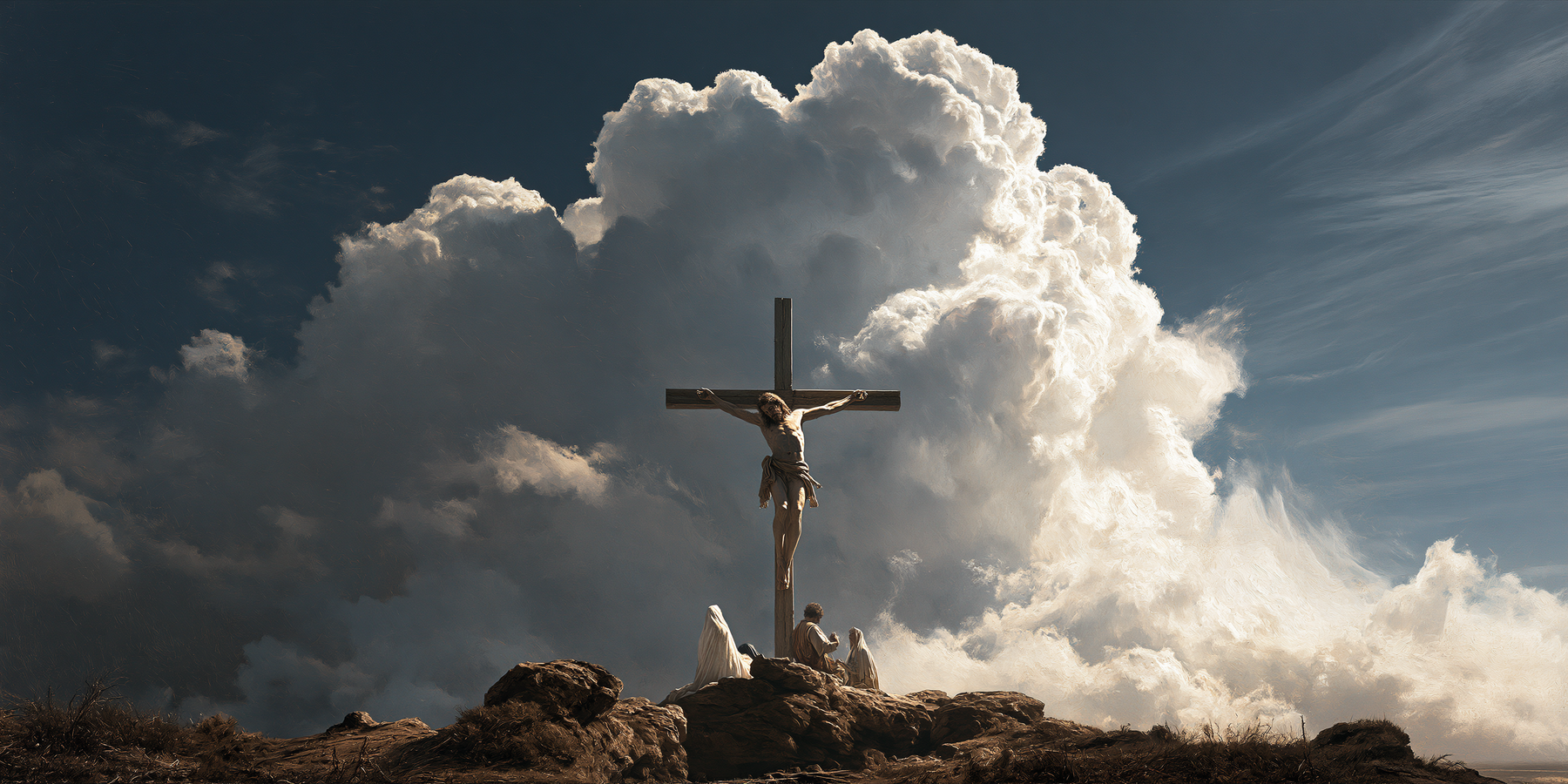 La Crucifixion — Vue monumentale sacrée · Paysage n° 11 — aperçu de la finition sélectionnée