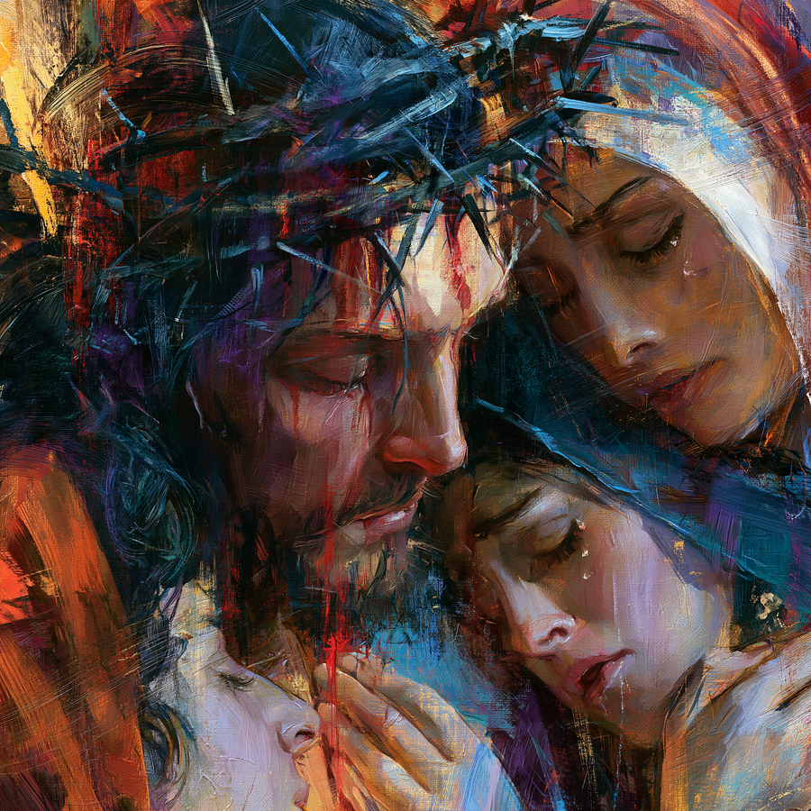 La Crucifixion — Vue rapprochée psychologique · Carré n° 1