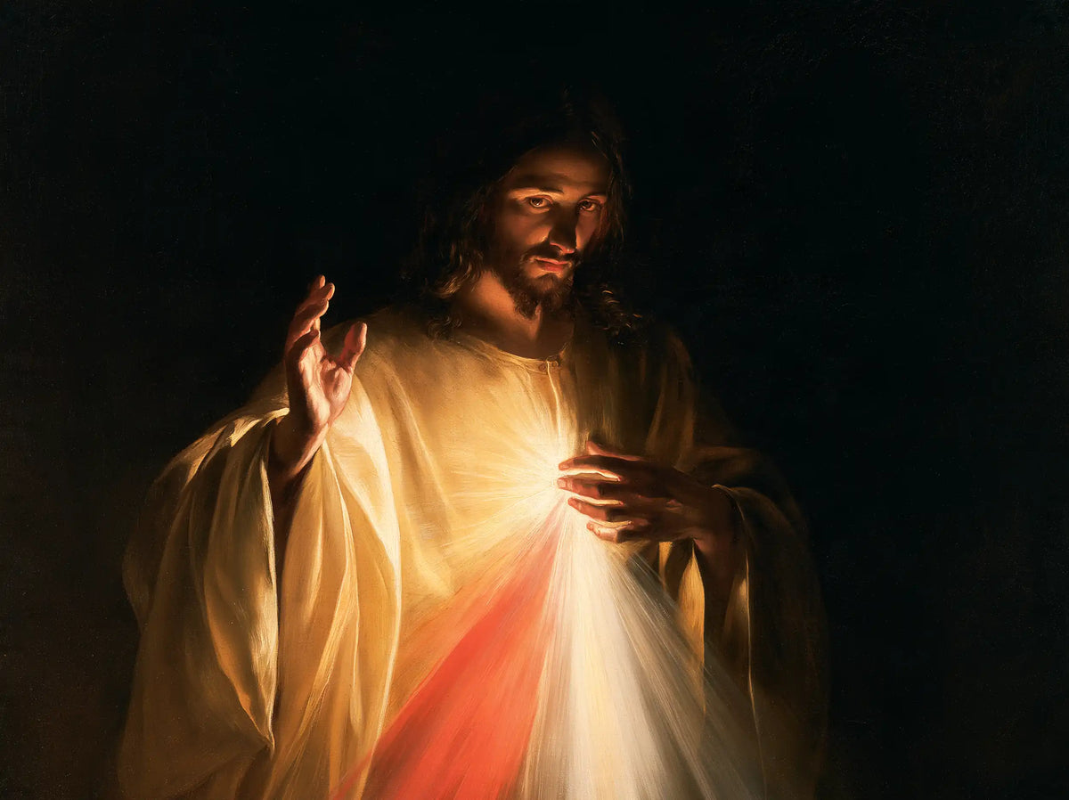 Divine Mercy Jesus - Caravaggio Tenebrism · Landscape n° 1